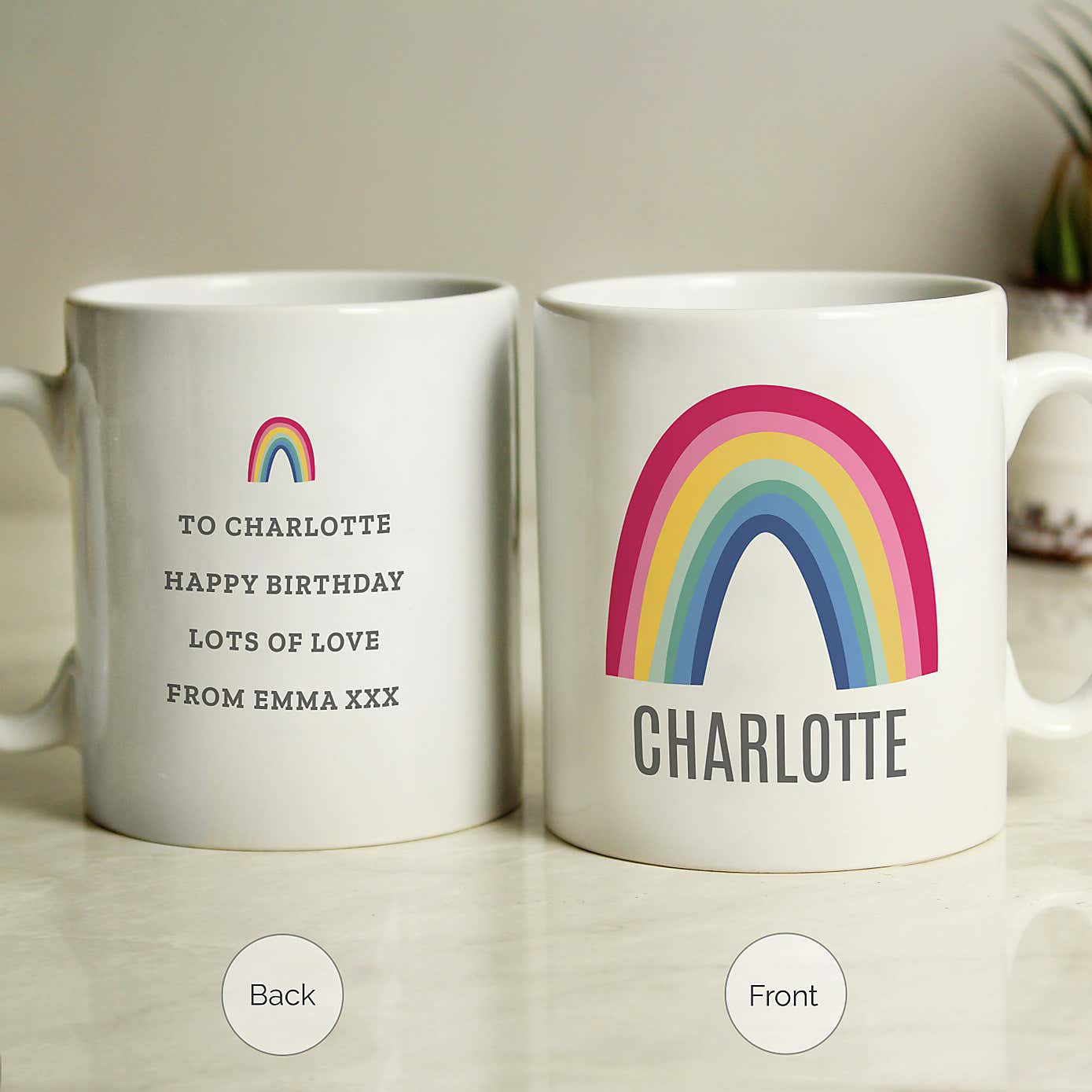 Personalised Rainbow Mug