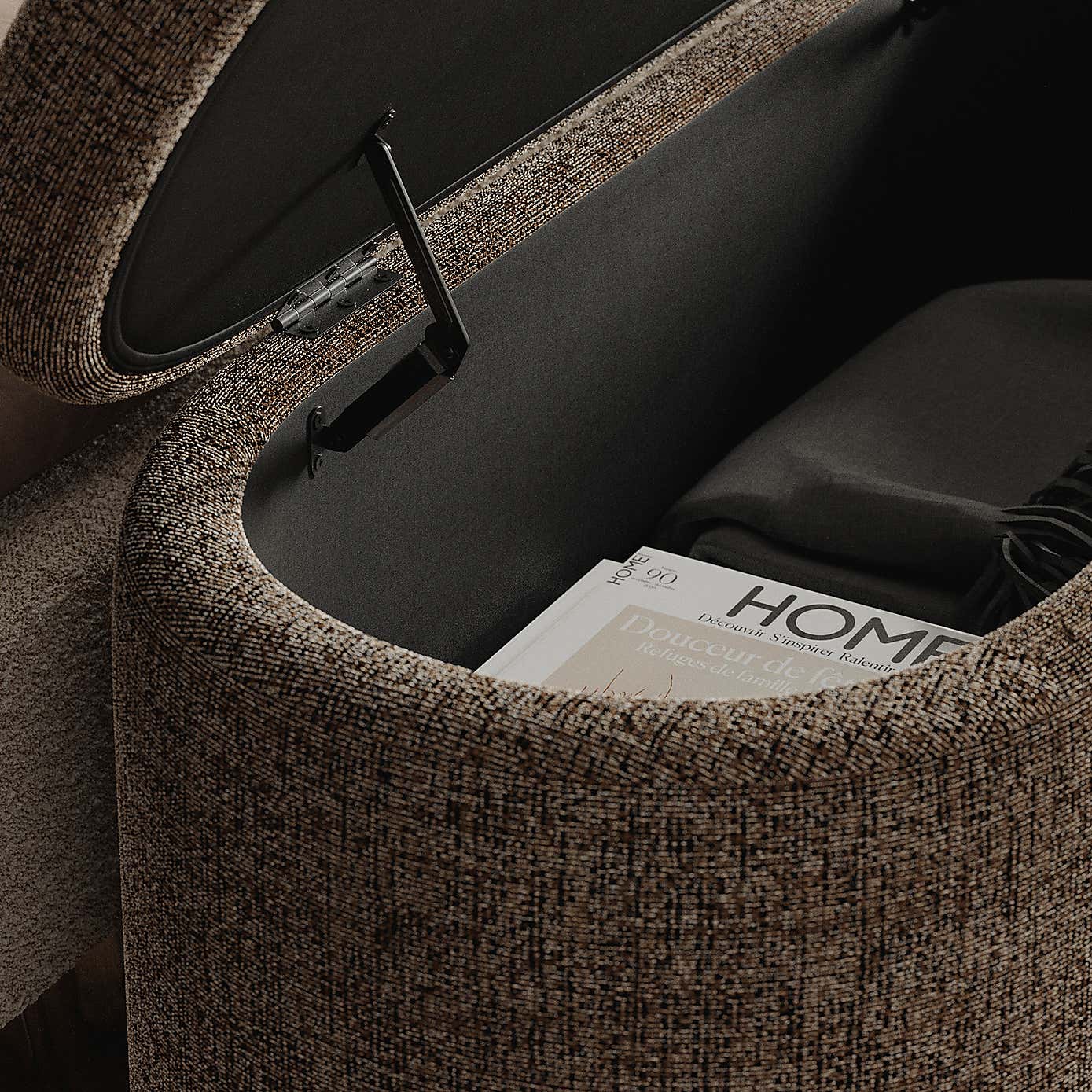 Nylah Luxe Boucle Storage Ottoman