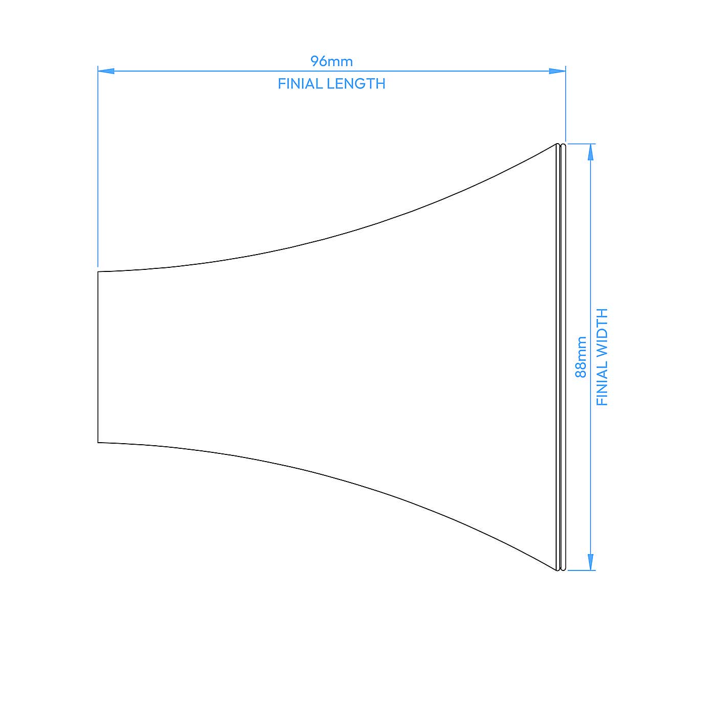 Flush Trumpet Fixed Metal Curtain Pole with Rings