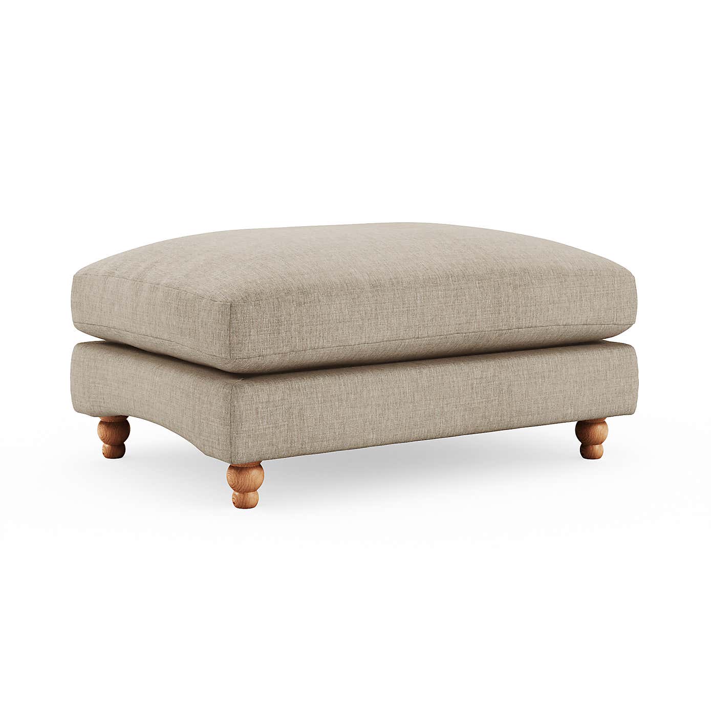 Martha Slub Faux Linen Footstool
