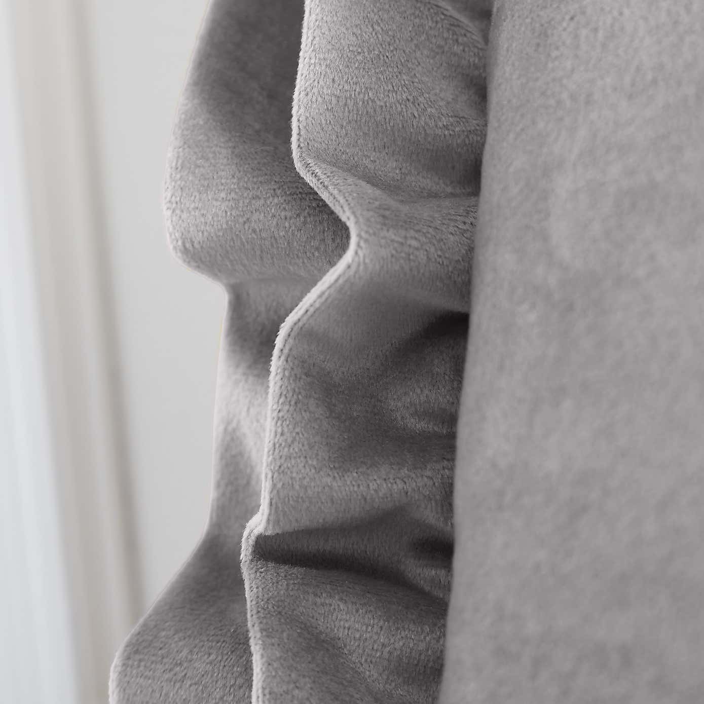 Catherine Lansfield So Soft Velvet Touch Double Frill Square Cushion