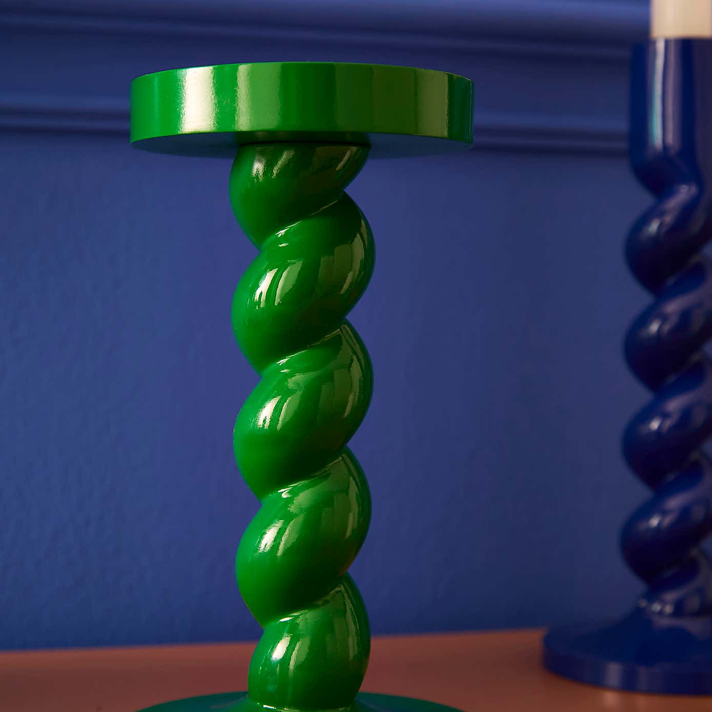 Sophie Robinson Jade Twisted Pillar Candle Holder