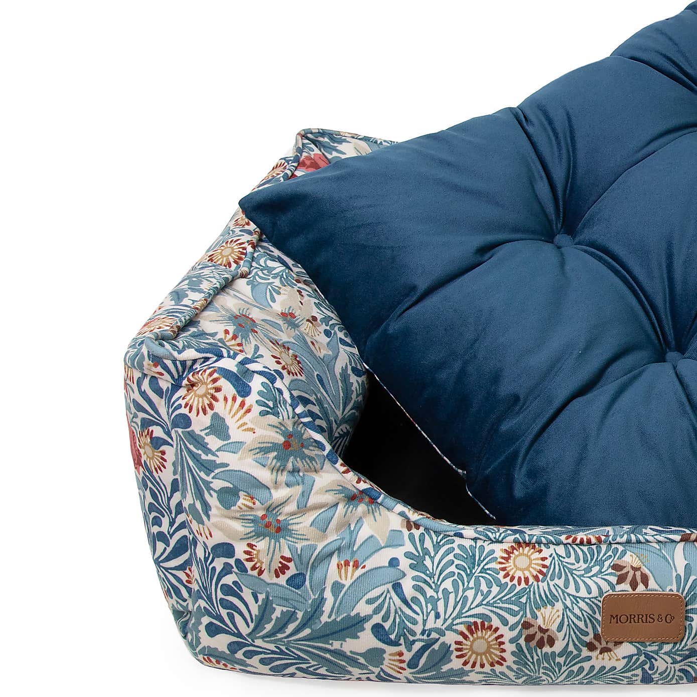 Morris & Co. Bower Berry Print Pet Box Bed