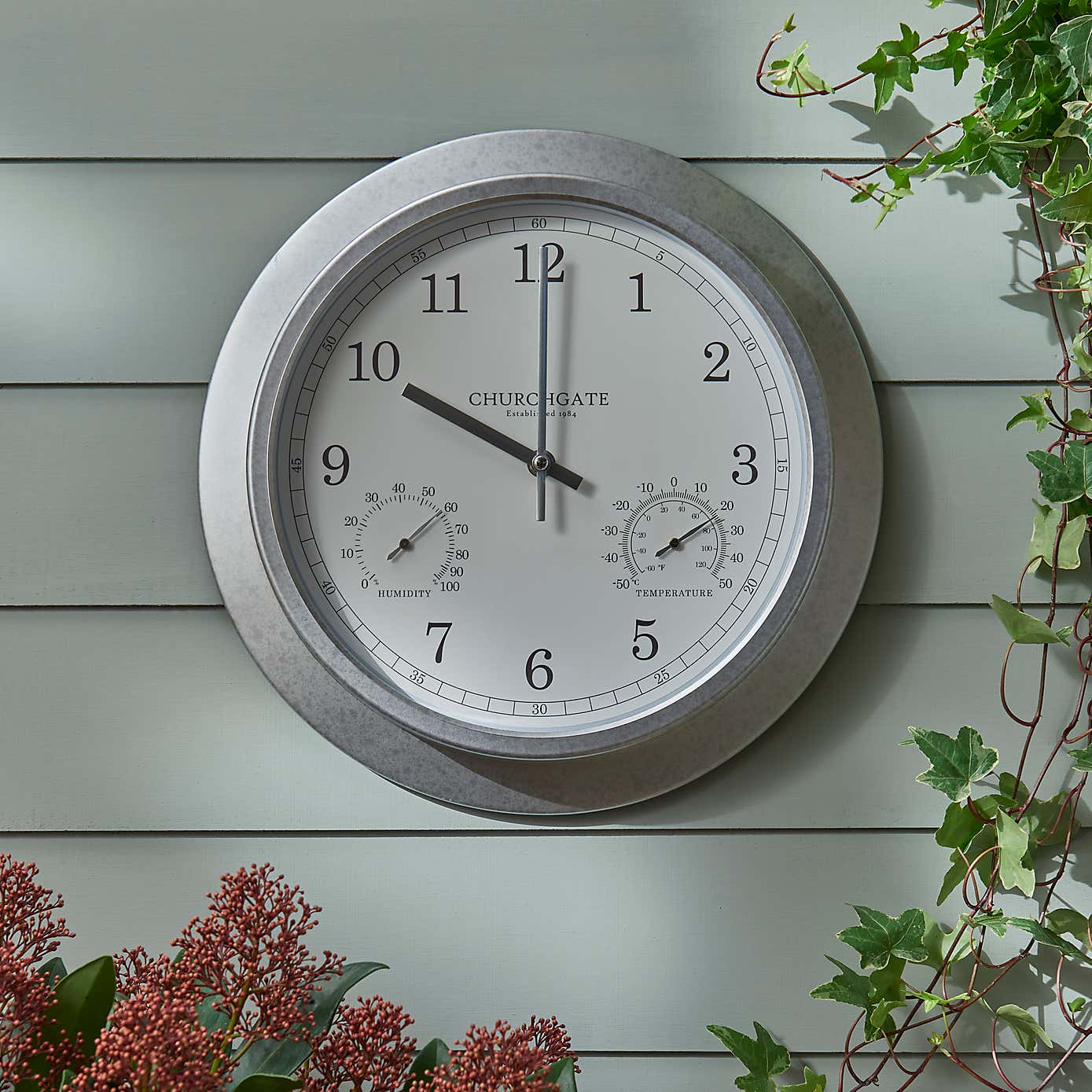 Indoor Outdoor Churchgate Galvanised Clock 35cm