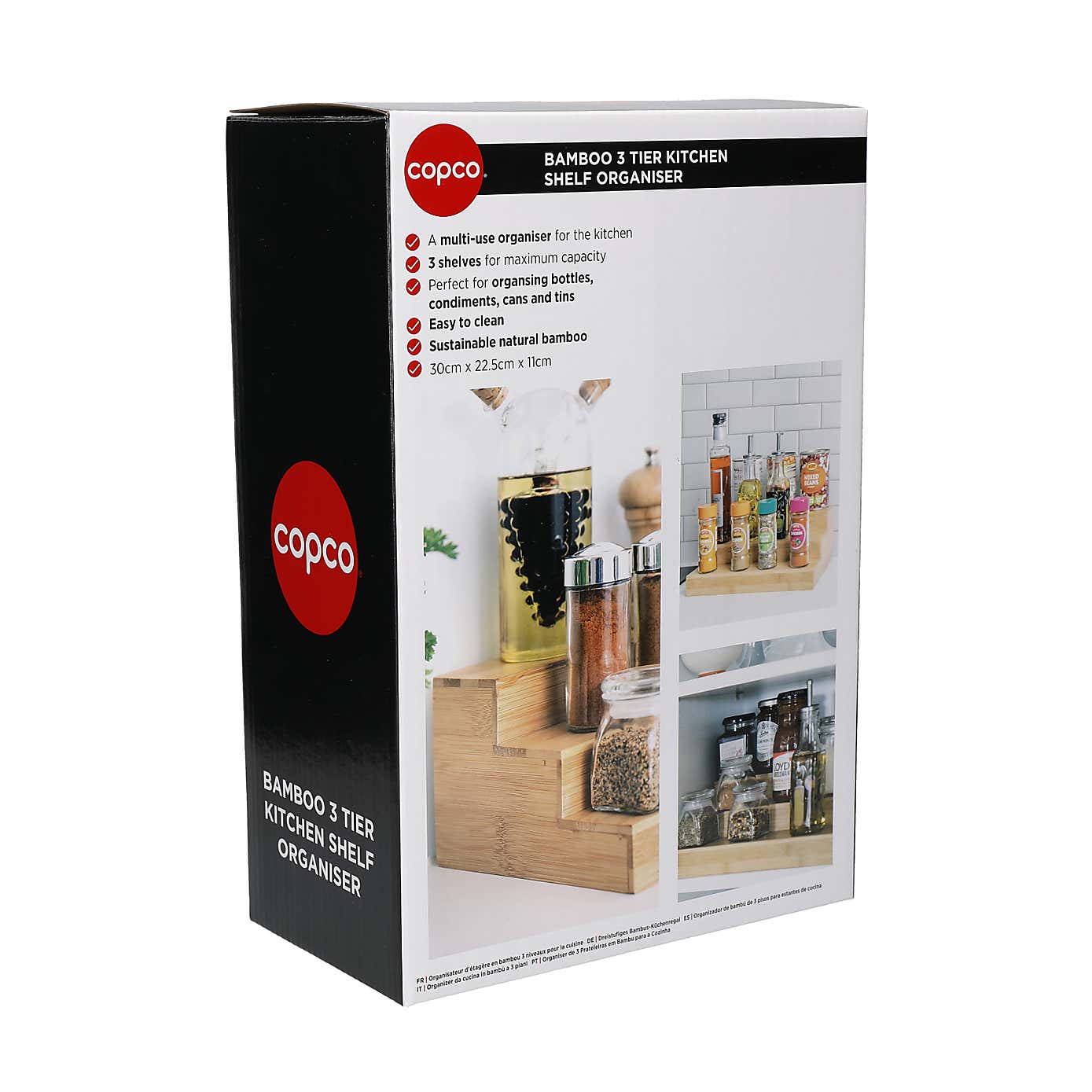 Tiered Wooden Spice Rack/Cupboard Organiser