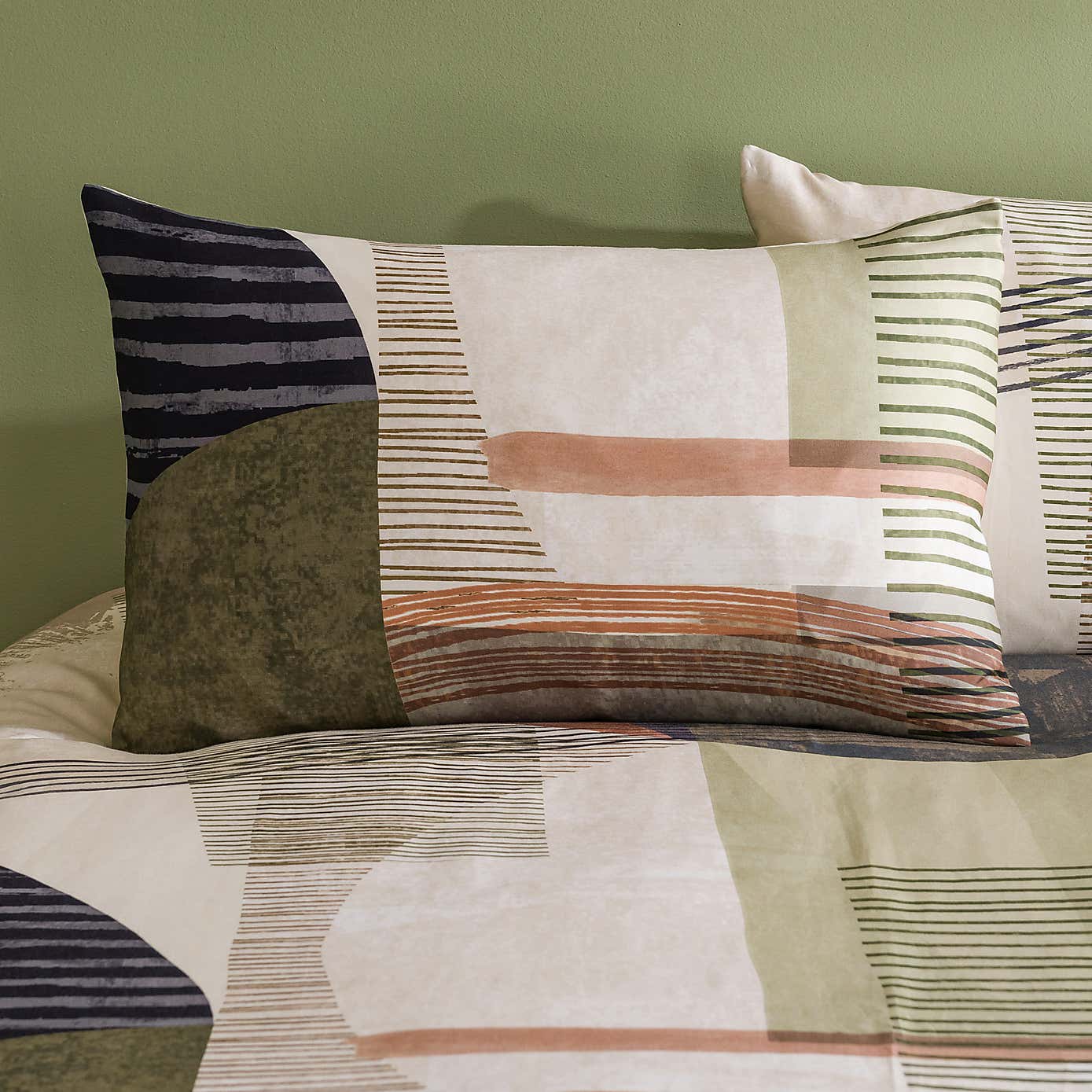 Lukas Geometric Cotton Duvet Cover & Pillowcase Set