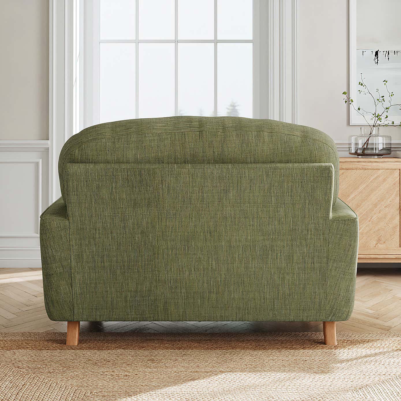 Martha Faux Linen Snuggle Chair