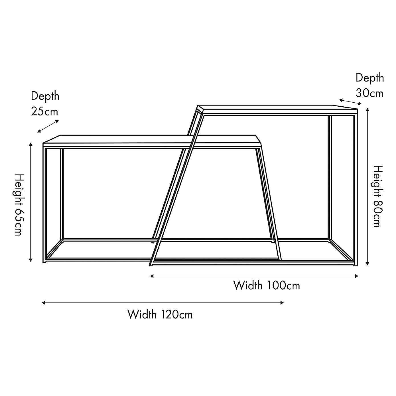 Set of 2 Mashiko Console Tables