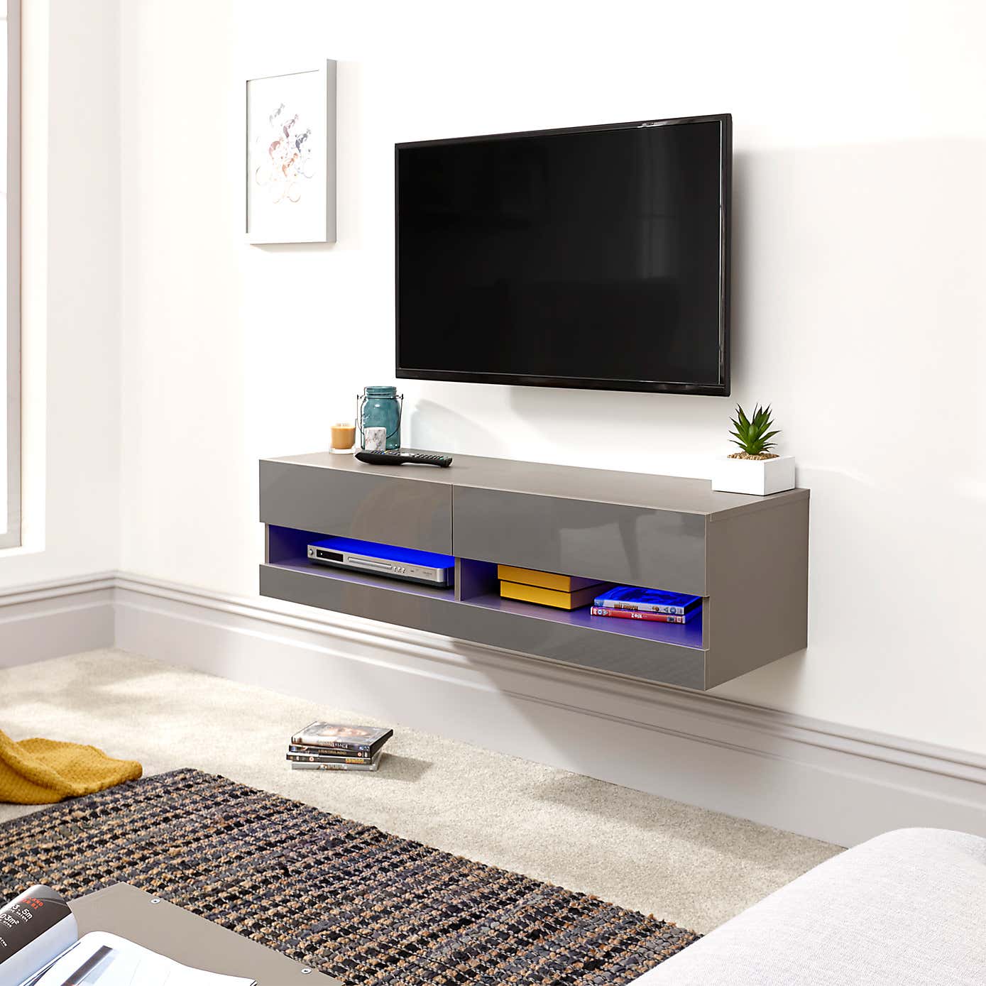 Galicia LED Floating Wall TV Unit for TVs up to 55"