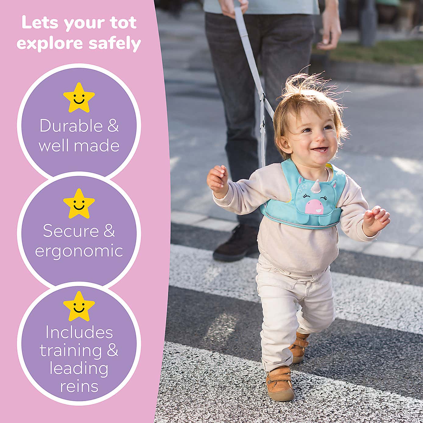 Trunki Toddlepak Una the Unicorn Walking Reins Safety Harness
