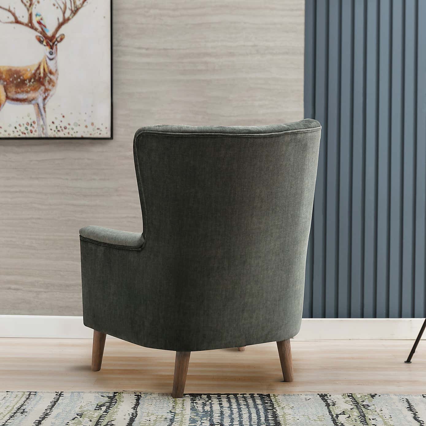 Image Furnishings Charlotte Velvet Wingback Occasional Armchair