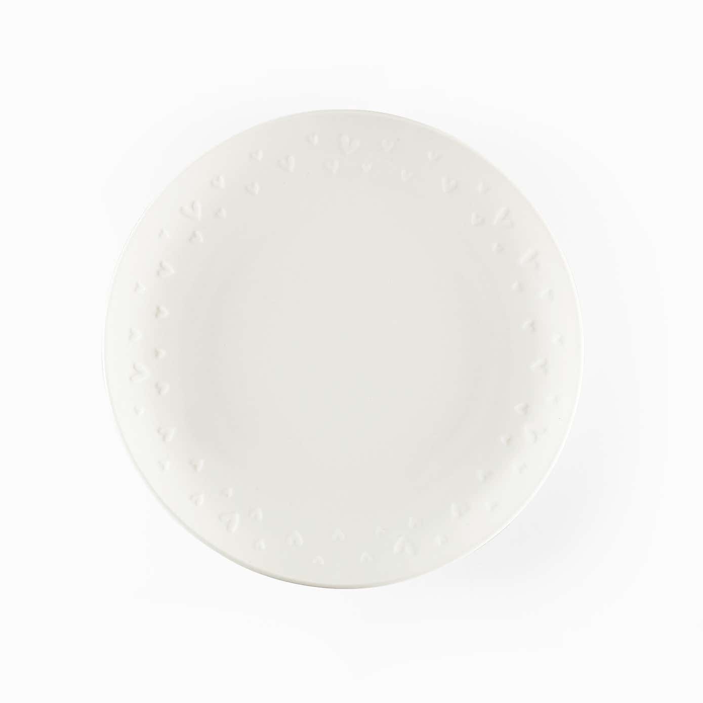 Heart Embossed Side Plate