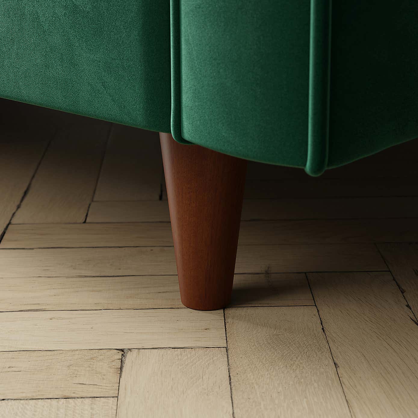 Zoe Plain Velvet 3 Seater Sofa