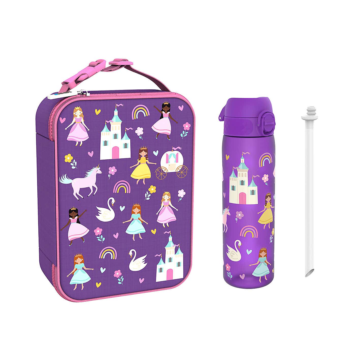 Ion8 Princess Water Bottle and Lunch Bag Bundle