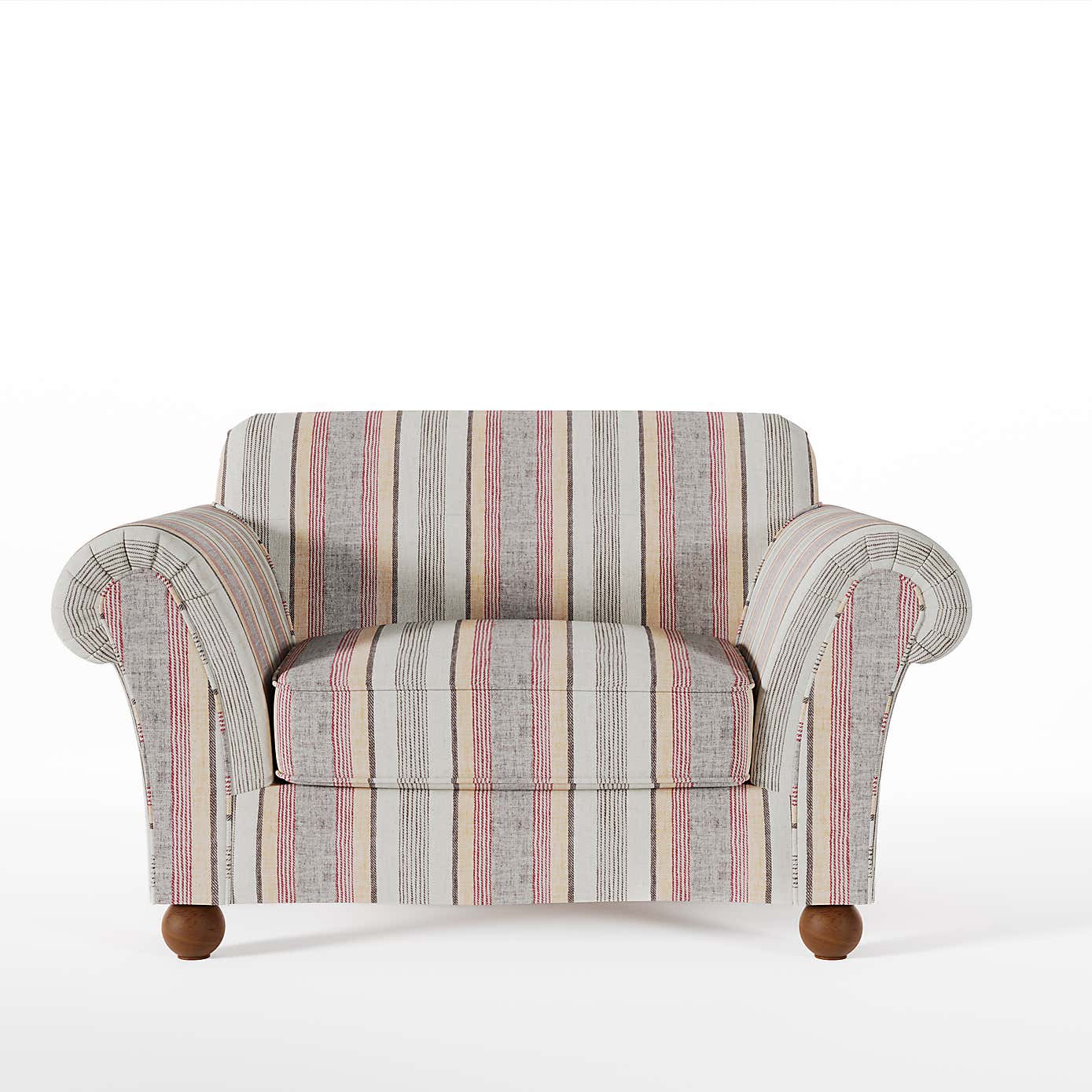 Angus Striped Linen Snuggle Chair