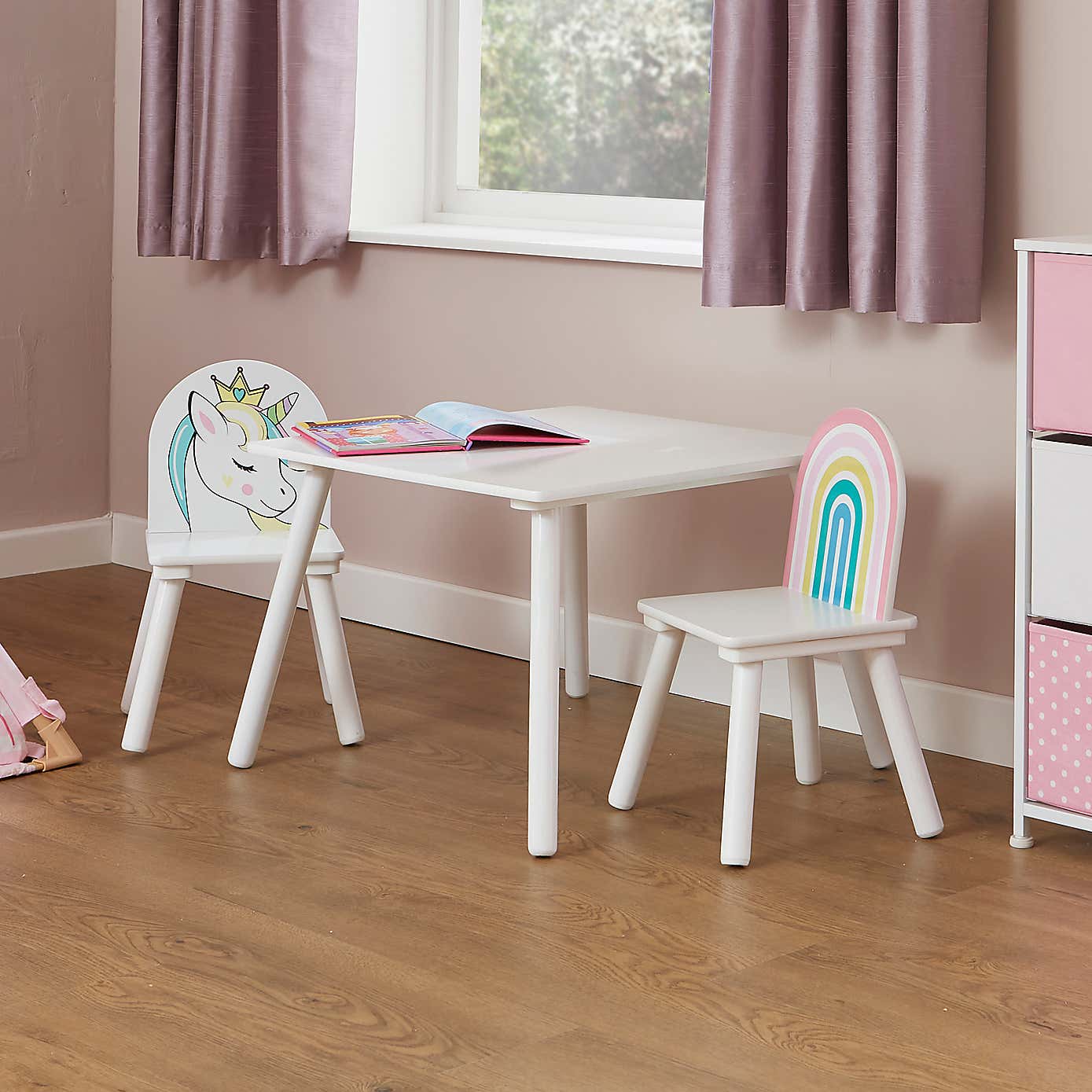 Liberty House Kids Unicorn Table And Two Chair Set