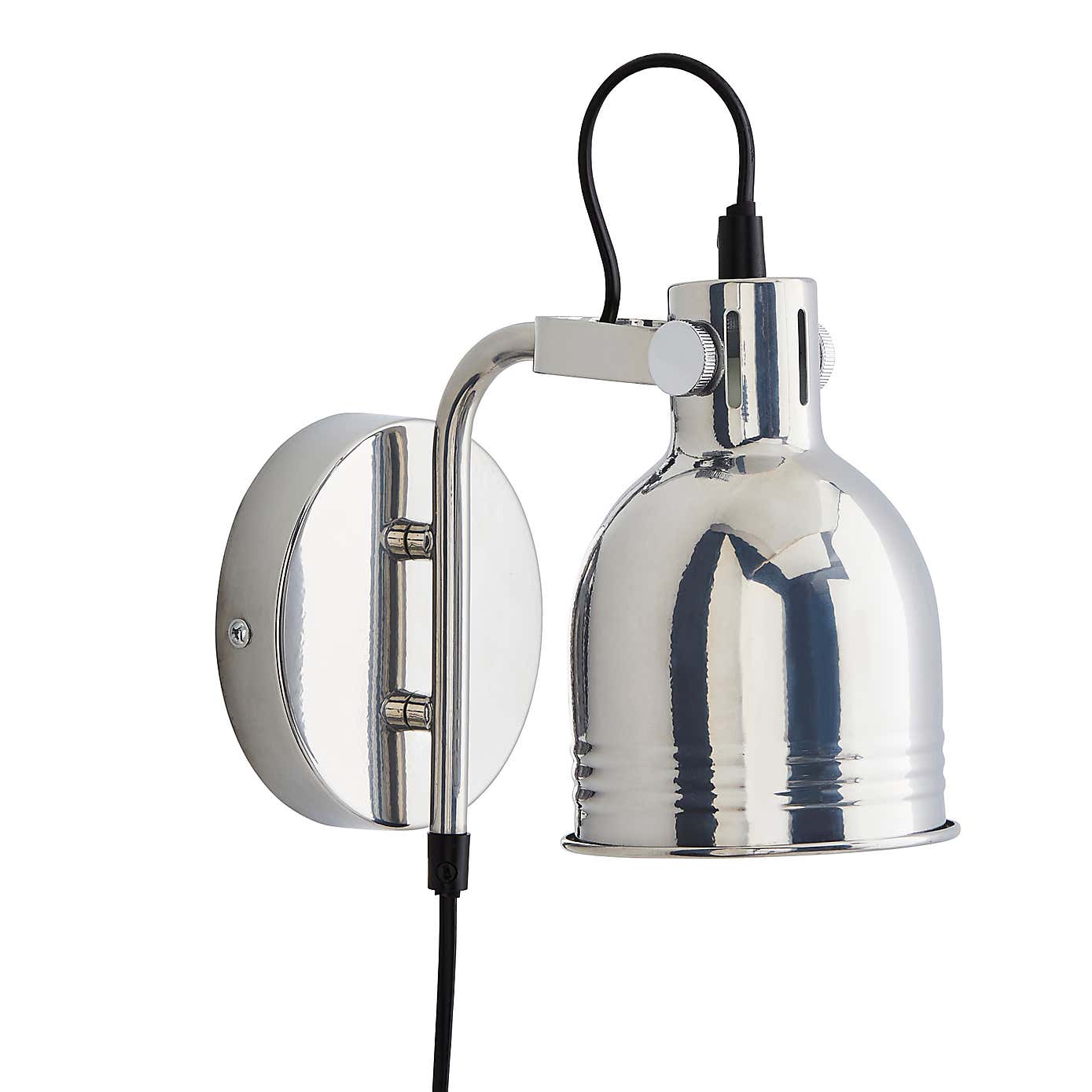 Issac Chrome Effect Plug in Wall Light
