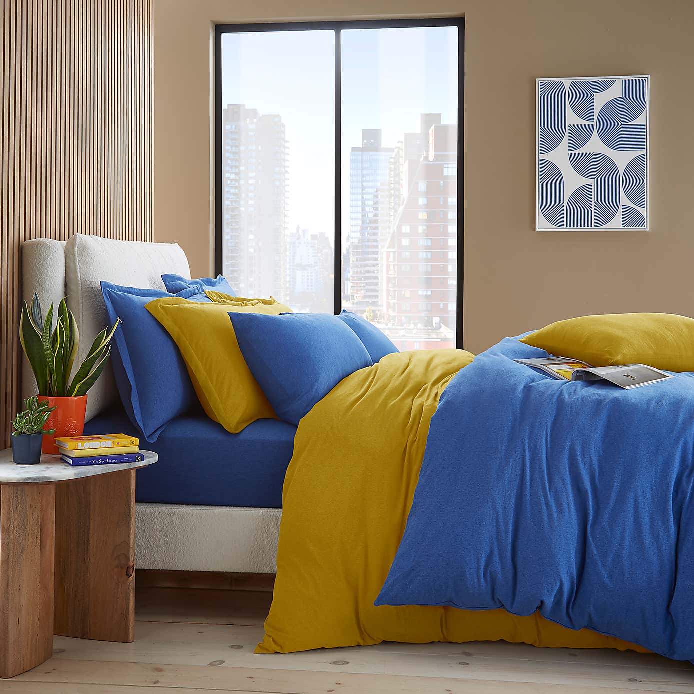 Elements Cotton Jersey Plain Duvet Cover & Pillowcase Set​
