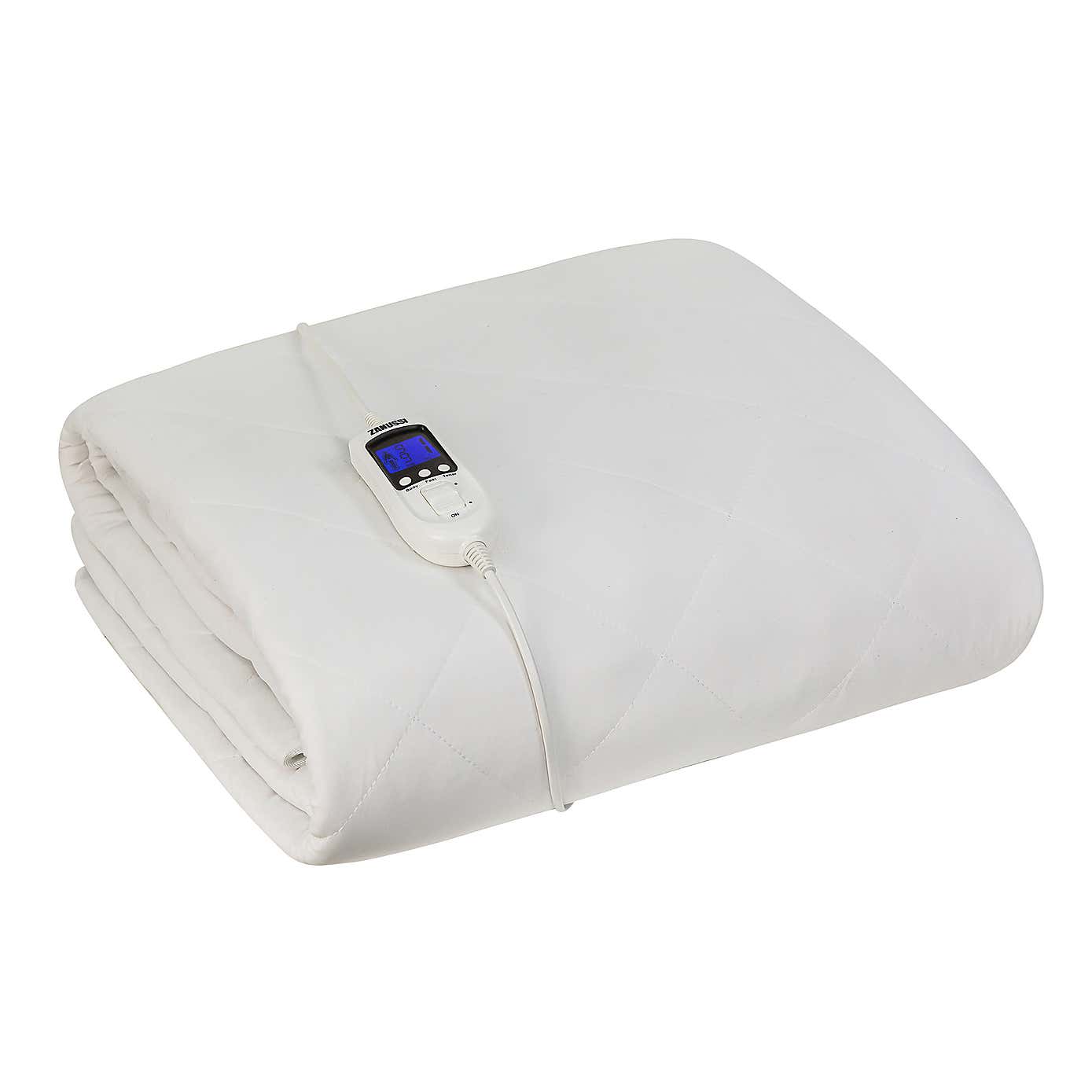 Zanussi Washable Electric Heated Mattress Protector with Fitted Skirt
