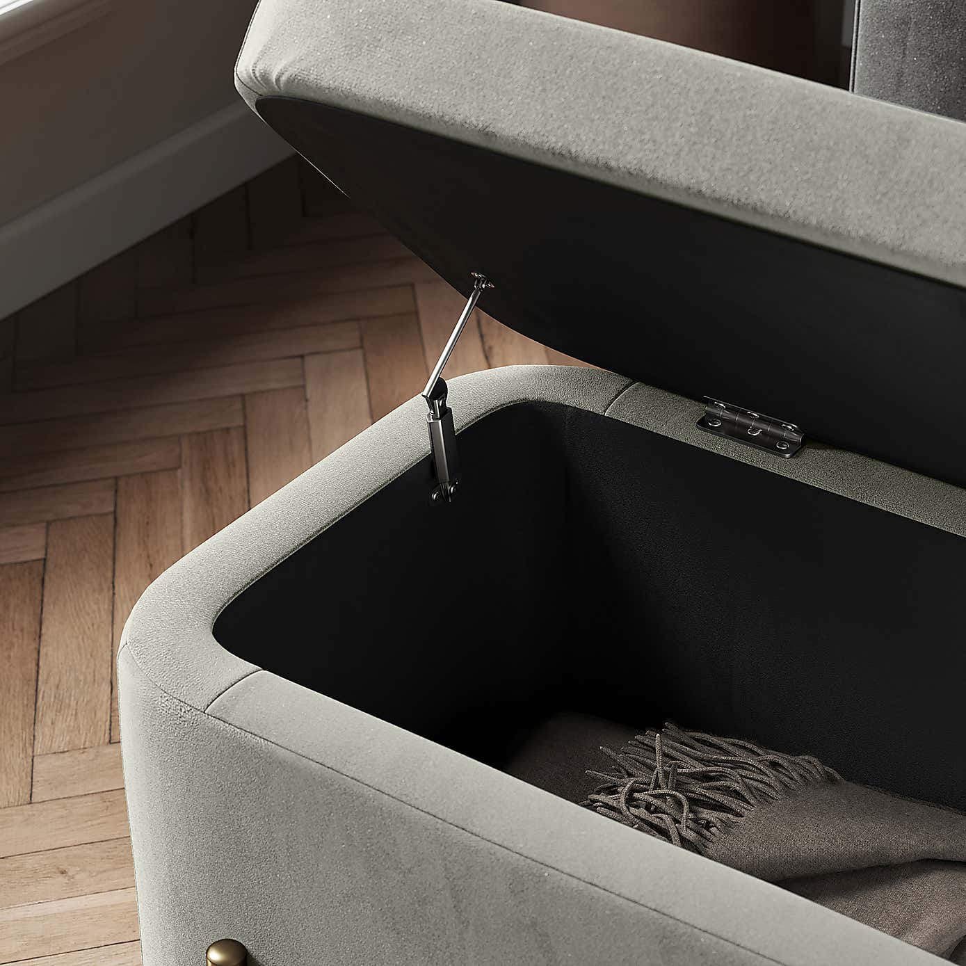 Ivy Velvet Storage Ottoman
