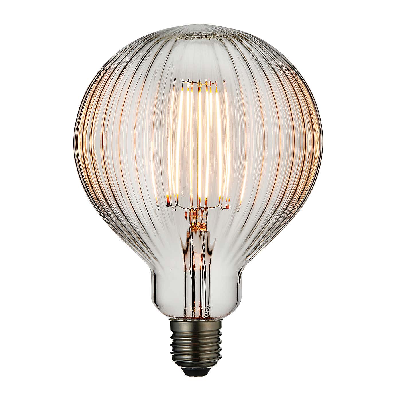 Endon 4 Watt ES LED Ribbed Globe Bulb