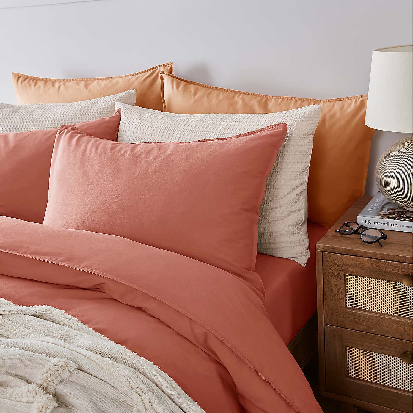 Recycled Cotton Housewife Pillowcase Pair