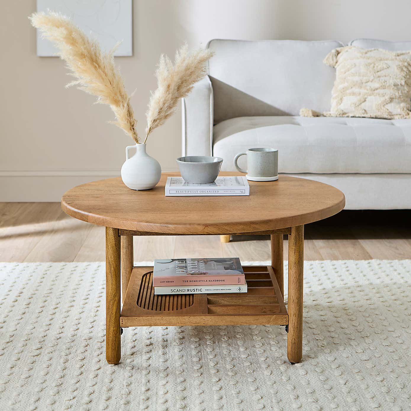 Khari Round Coffee Table, Mango Wood