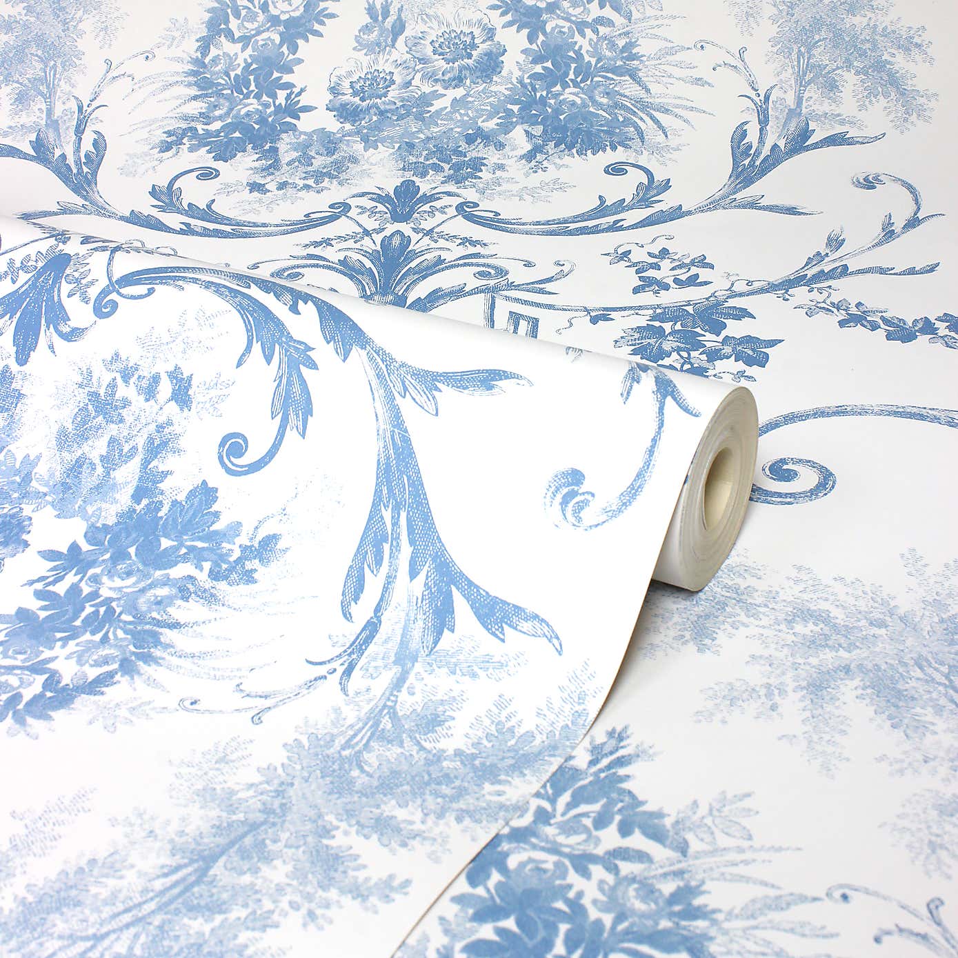 Dorma Blue Toile Wallpaper