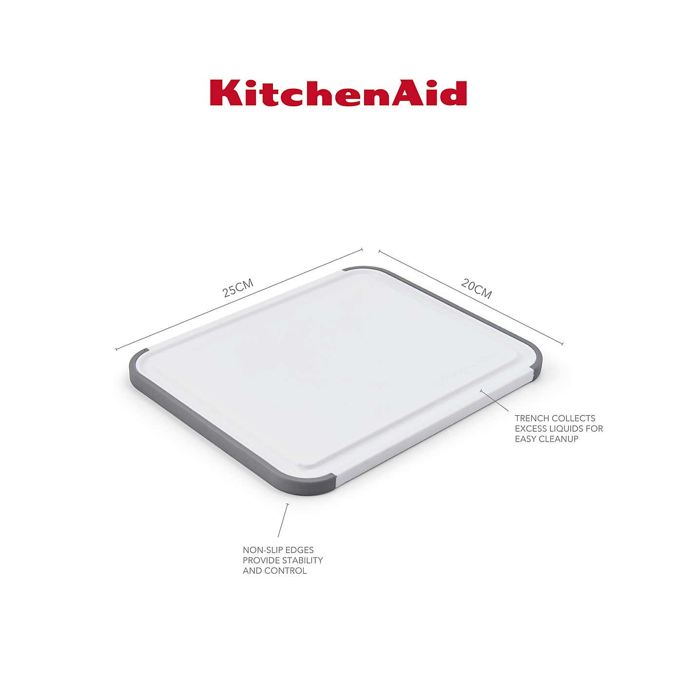 KitchenAid Classic Nonslip Chopping Board with Perimeter Trench