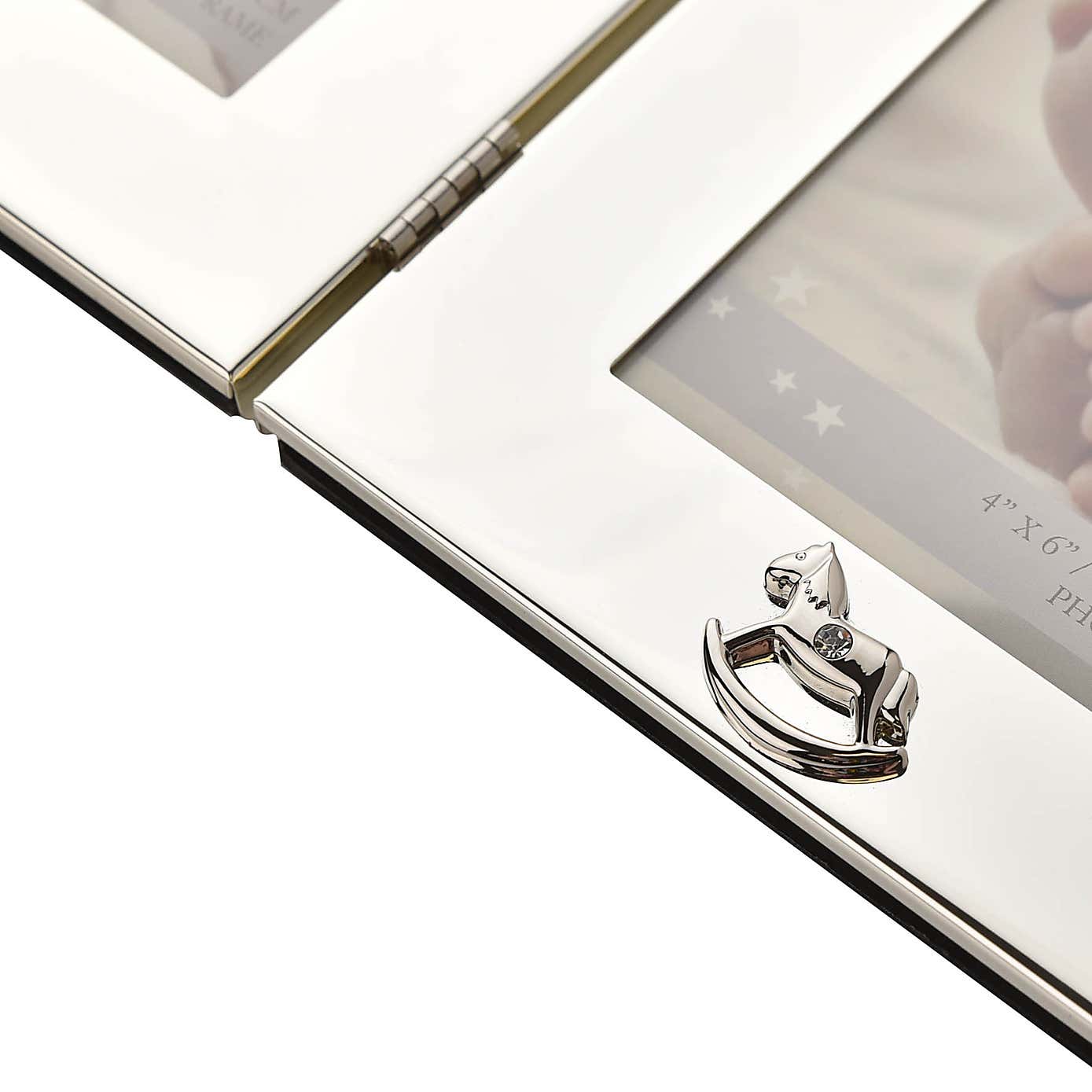 Bambino Silver Plated Double Photo Frame