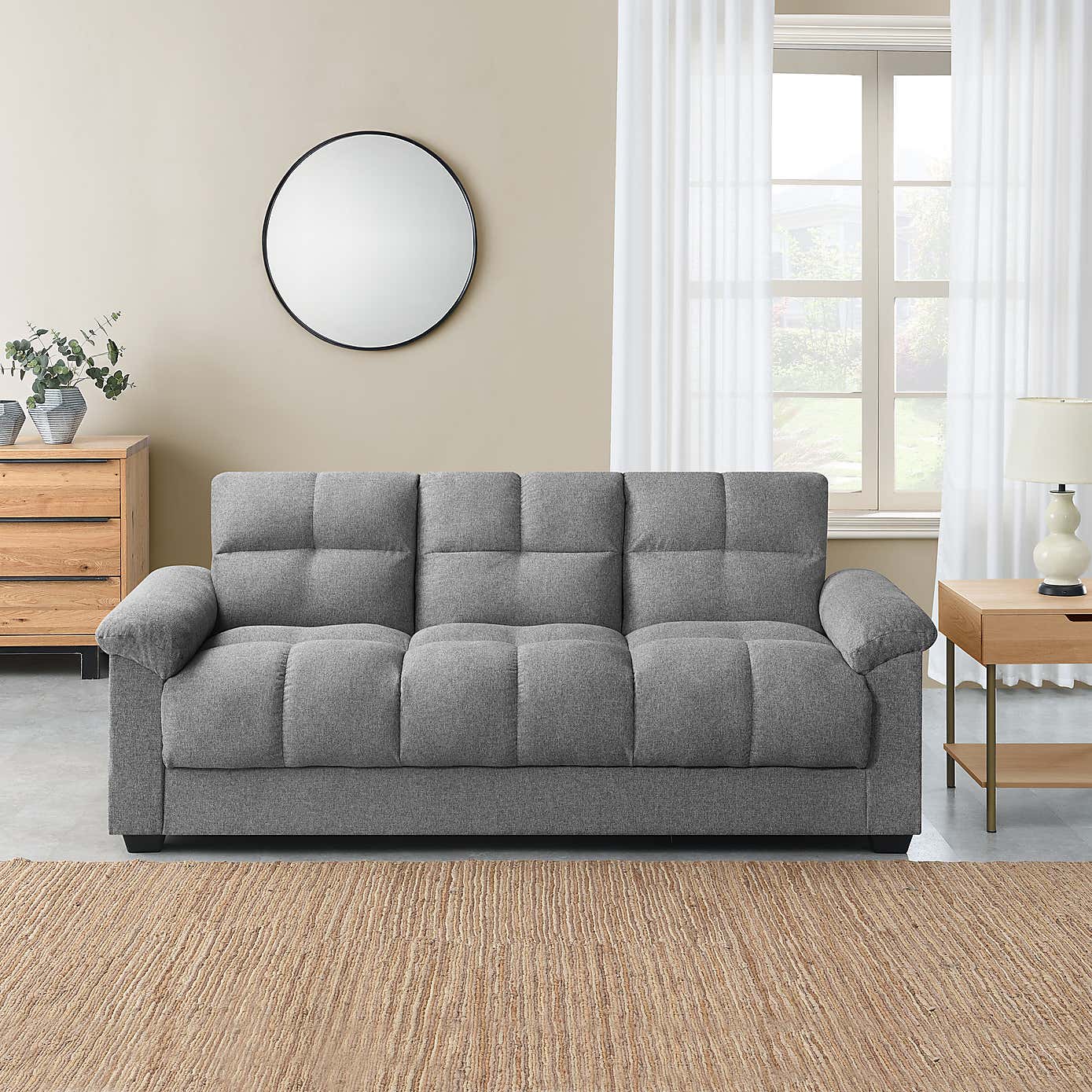 Margo Fabric with Storage Double Sofa Bed