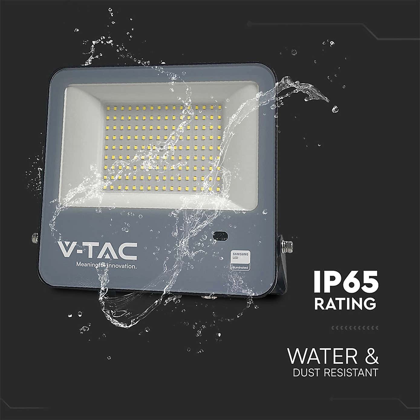 V-TAC 100W LED Floodlight Outdoor Sensor Wall Light
