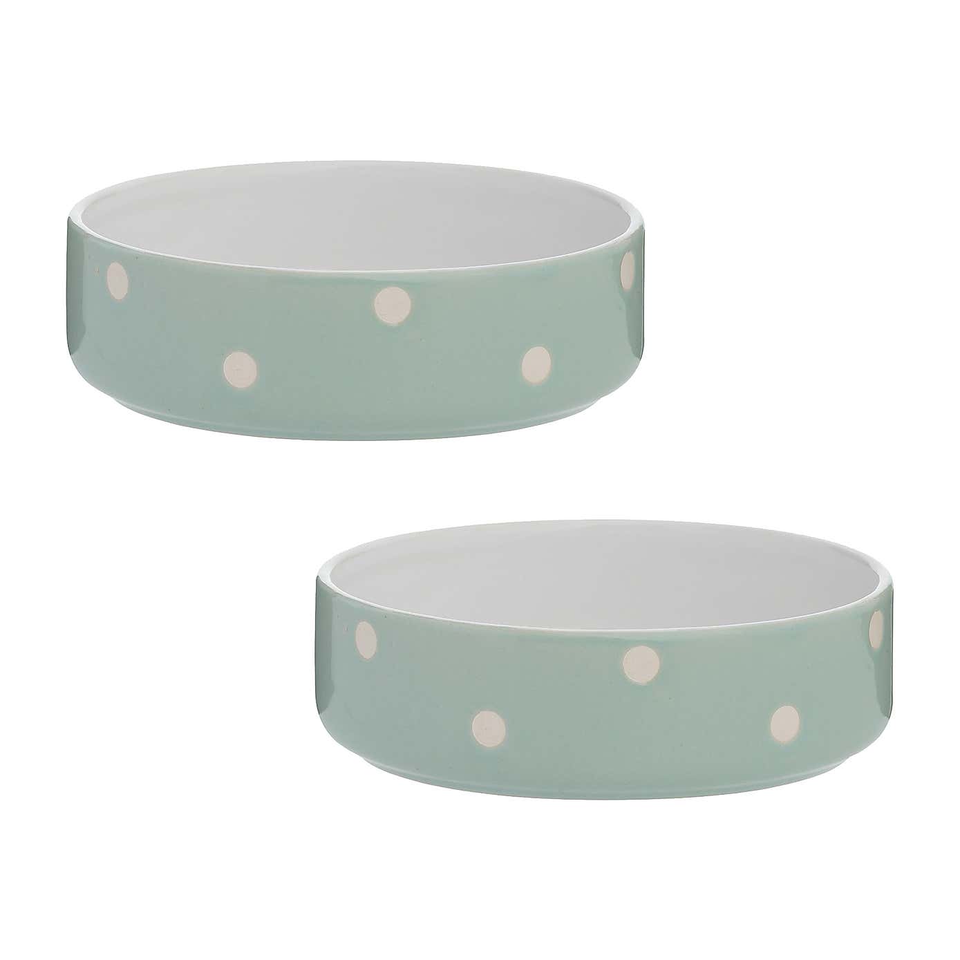 Mason Cash Set of 2 Spotty Pet Bowls