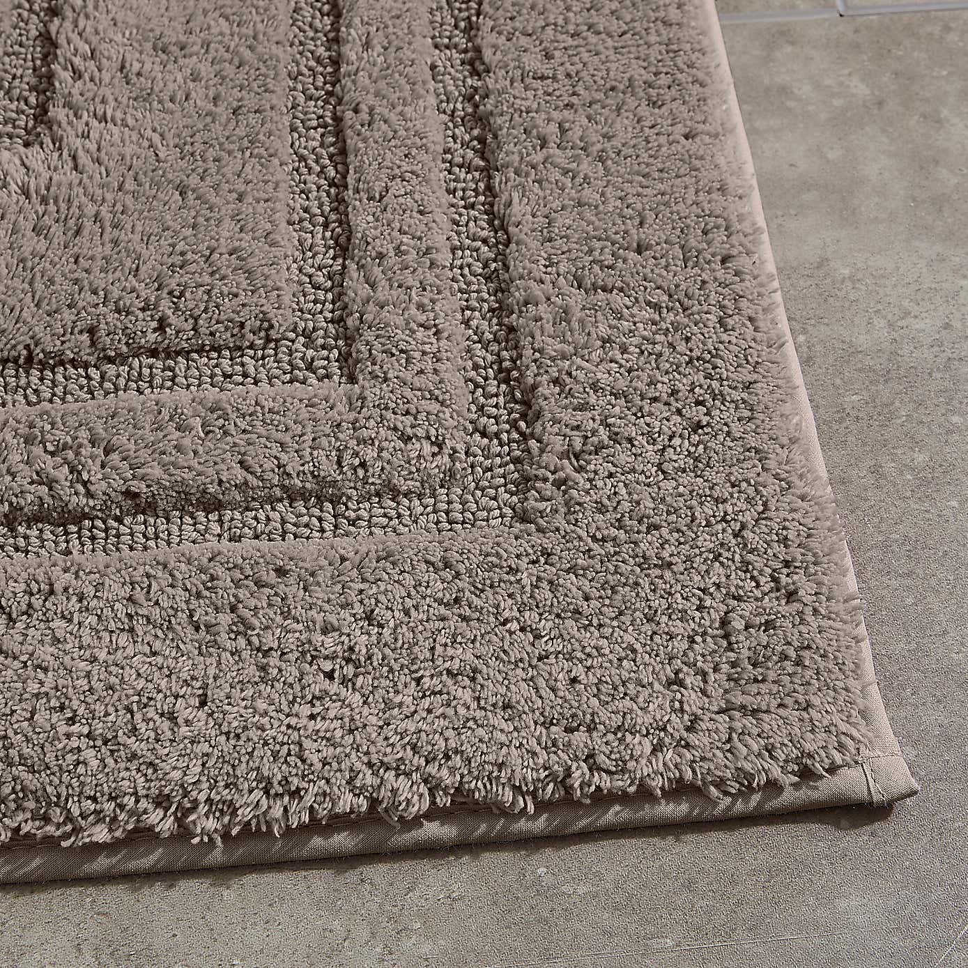 Luxury Cotton L Shaped Shower Mat