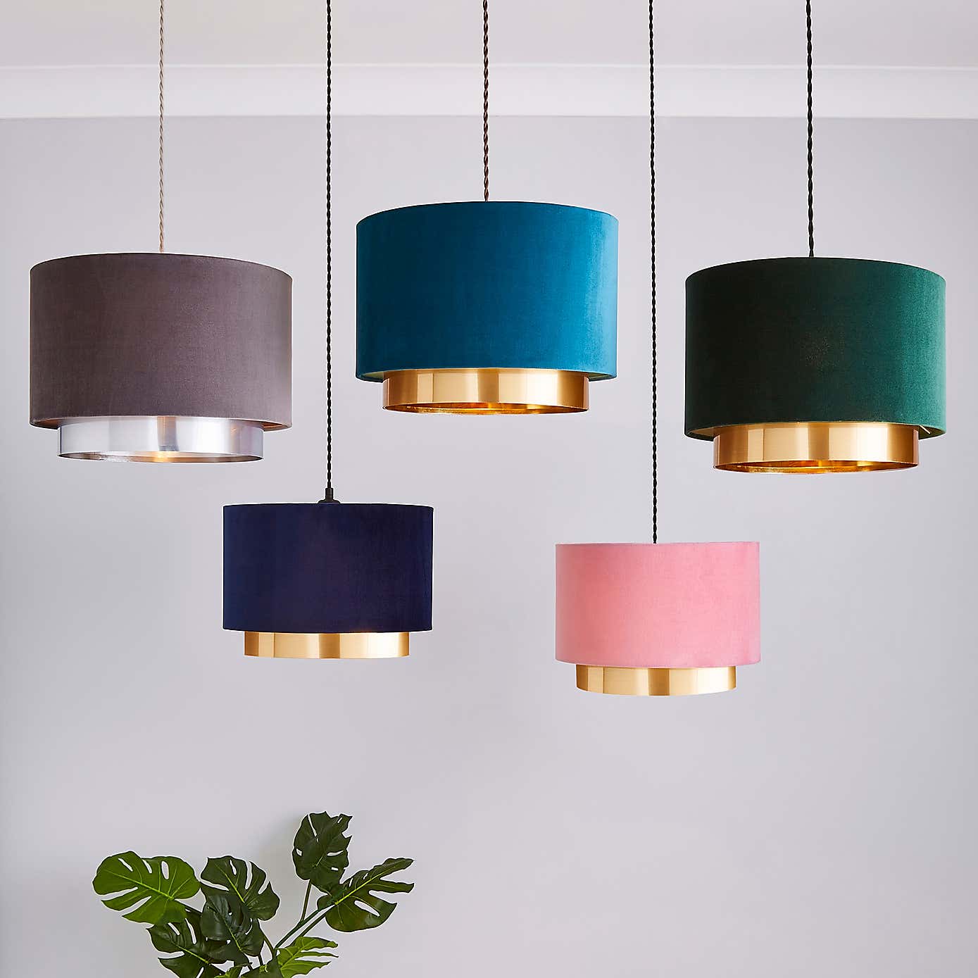 Nesa Two Tier Velvet Lamp Shade