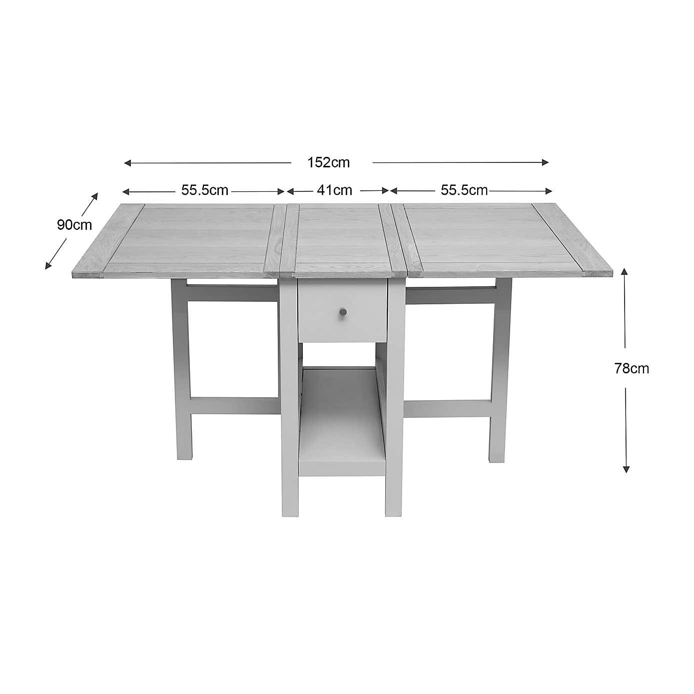 Clifford 2-4 Seater Drop Leaf Dining Table
