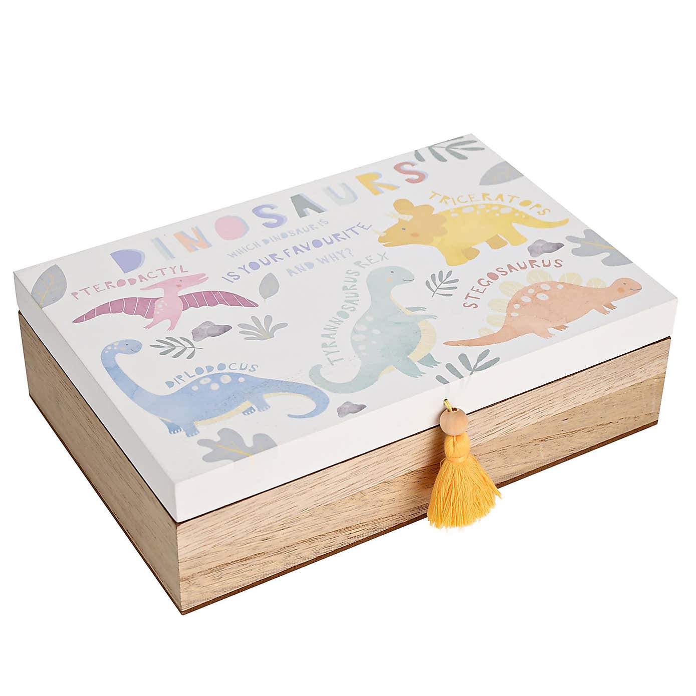 Petit Cheri Dinosaur Names Keepsake Box