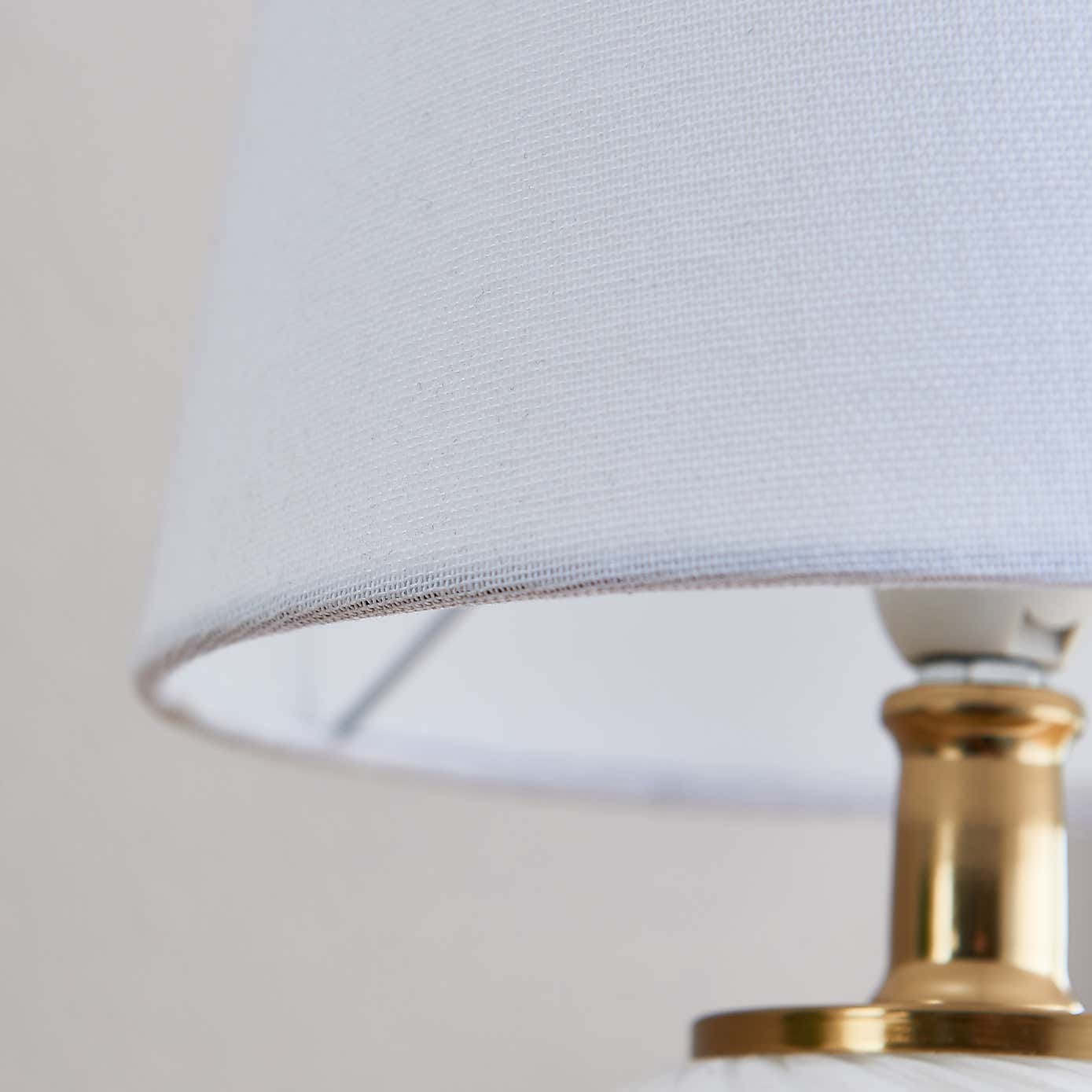 Candy Stripe Ribbed Glass Table Lamp