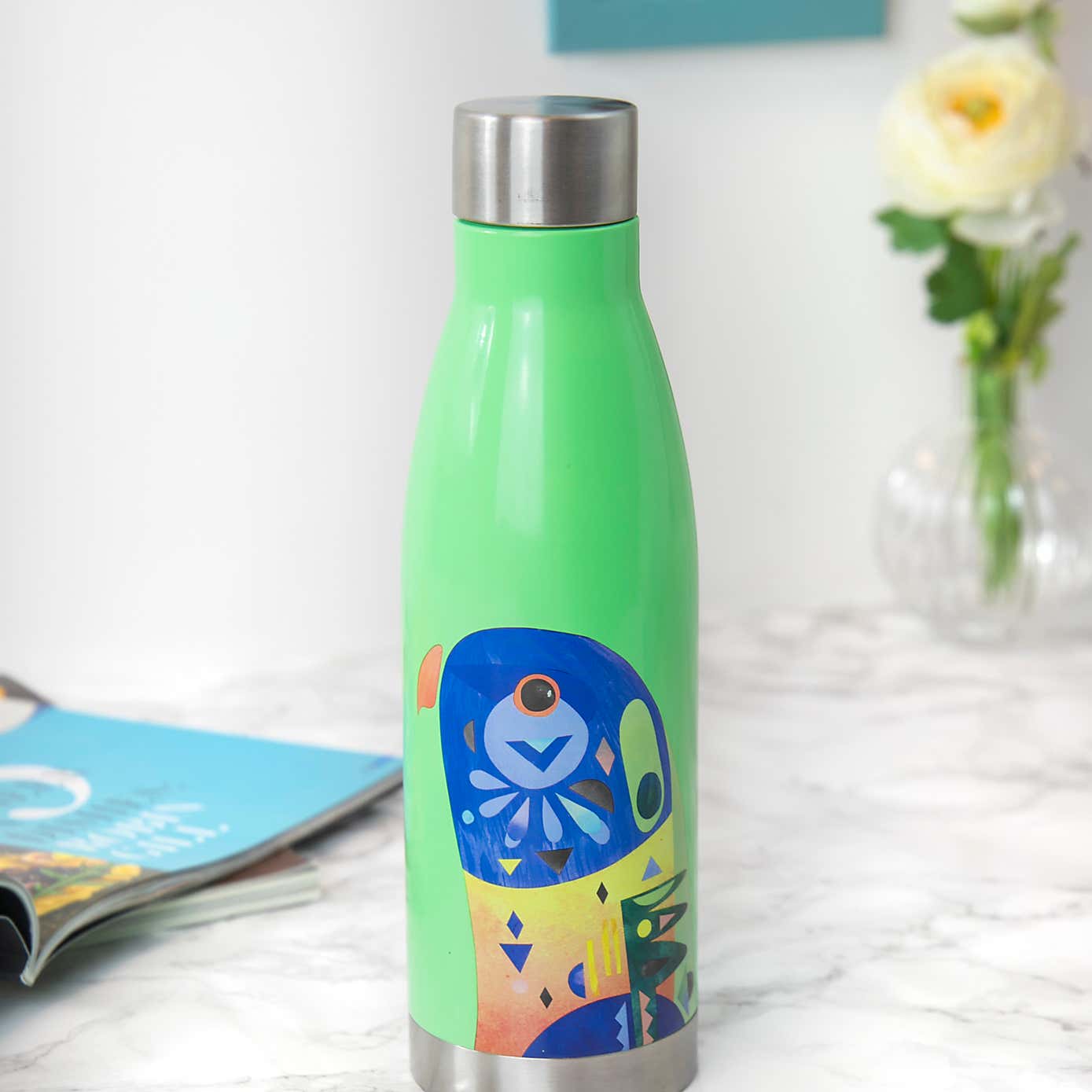 Maxwell and Williams Leakproof Insulated Stainless Steel Lorikeet Water Bottle