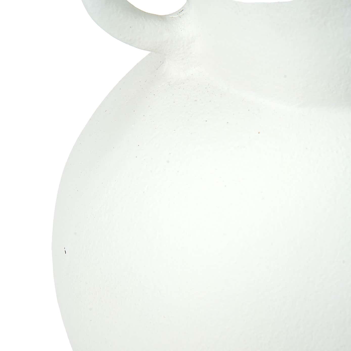 Matt Metal Handled Vase