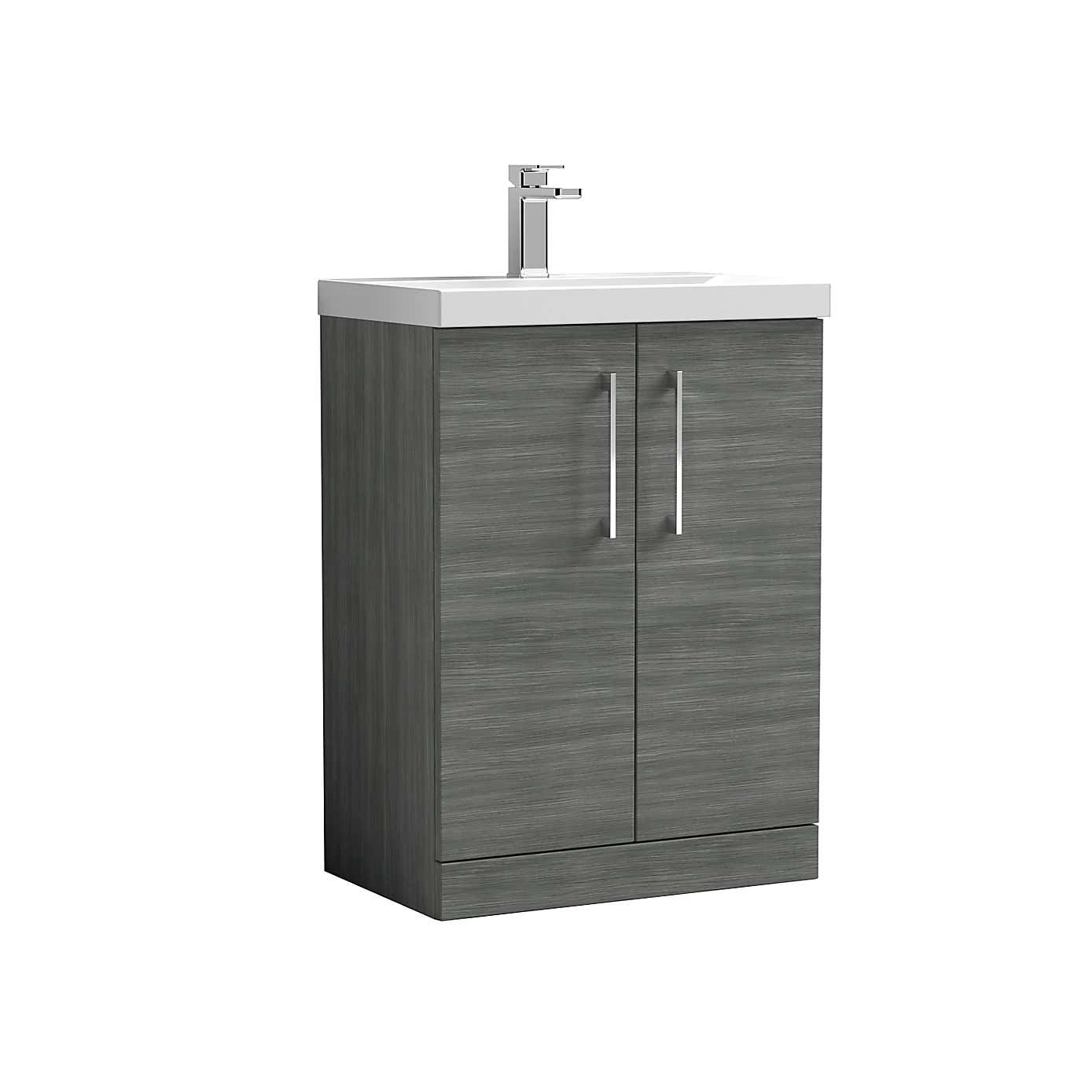 Arno Floor Standing 2 Door Vanity Unit with Basin