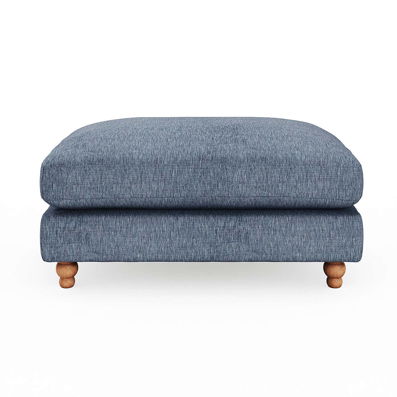 Martha Slub Faux Linen Footstool