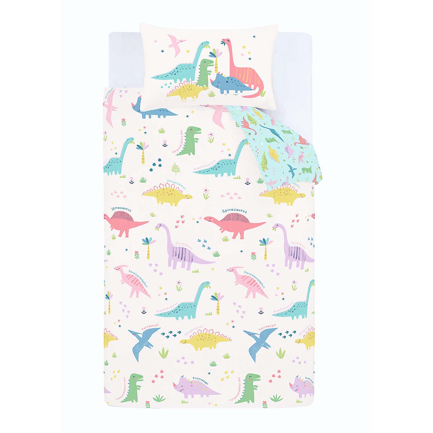 Catherine Lansfield Dinosaur Friends Duvet Cover and Pillowcase Set