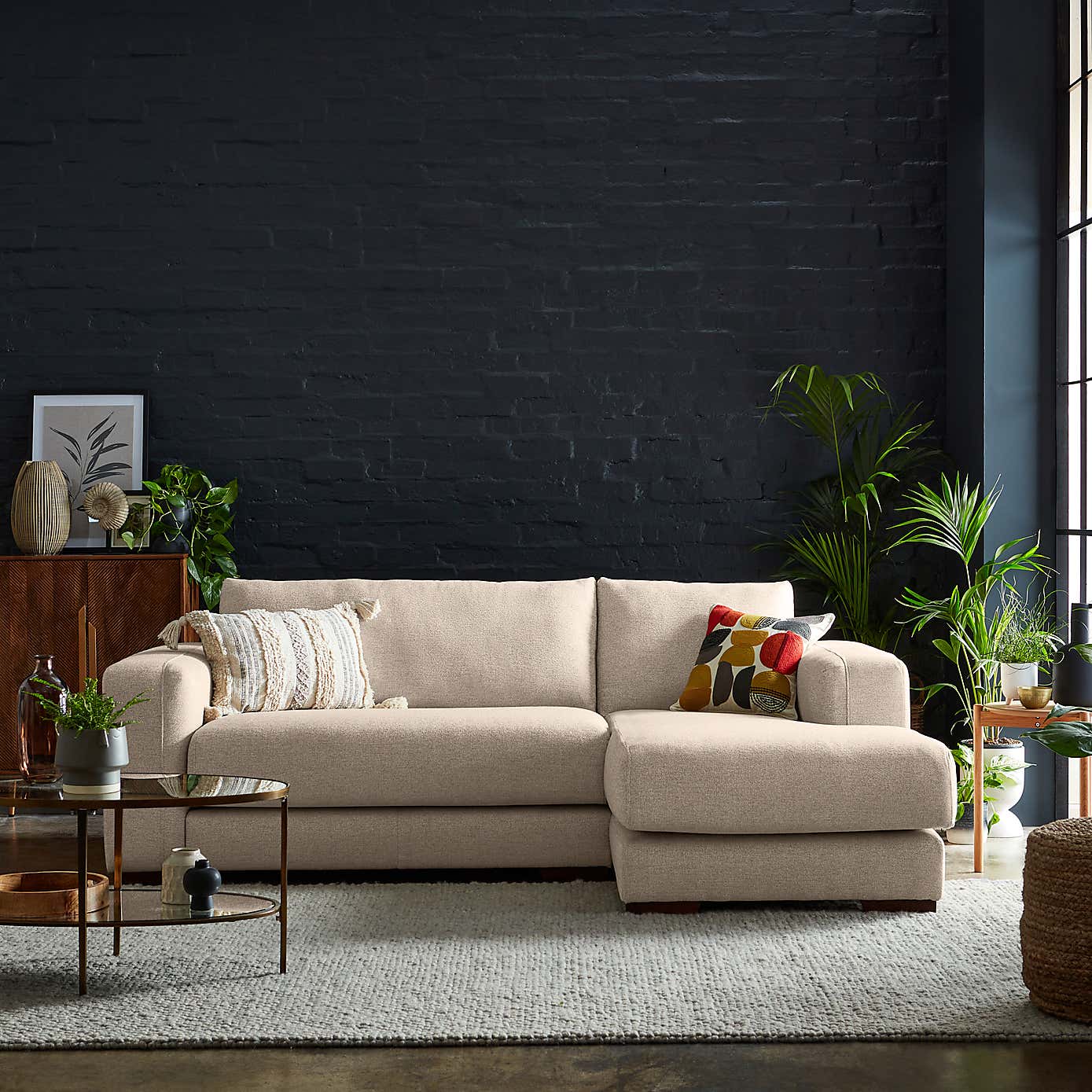 Clayton Cosy Weave Corner Chaise
