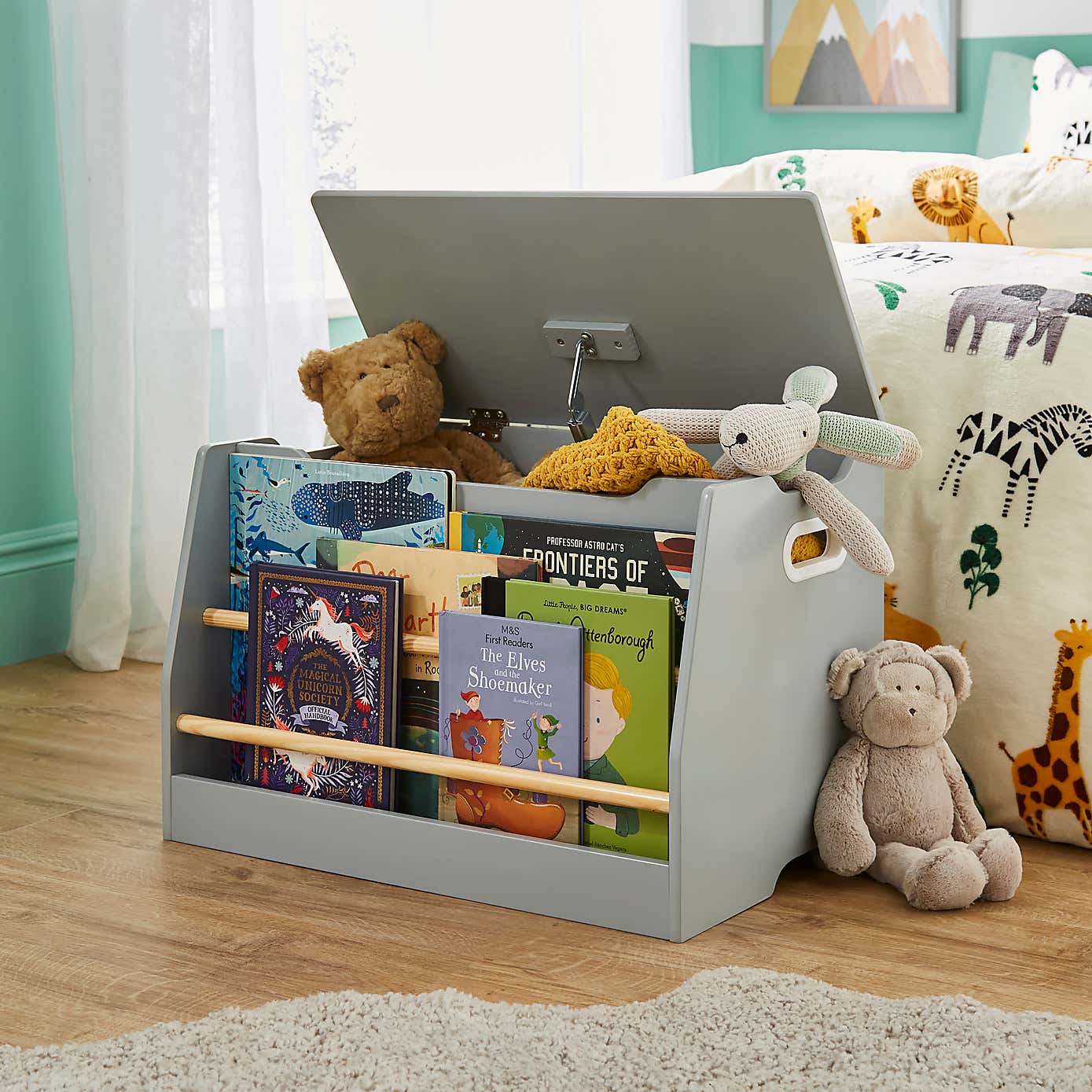Kids Bookcase Toy Box