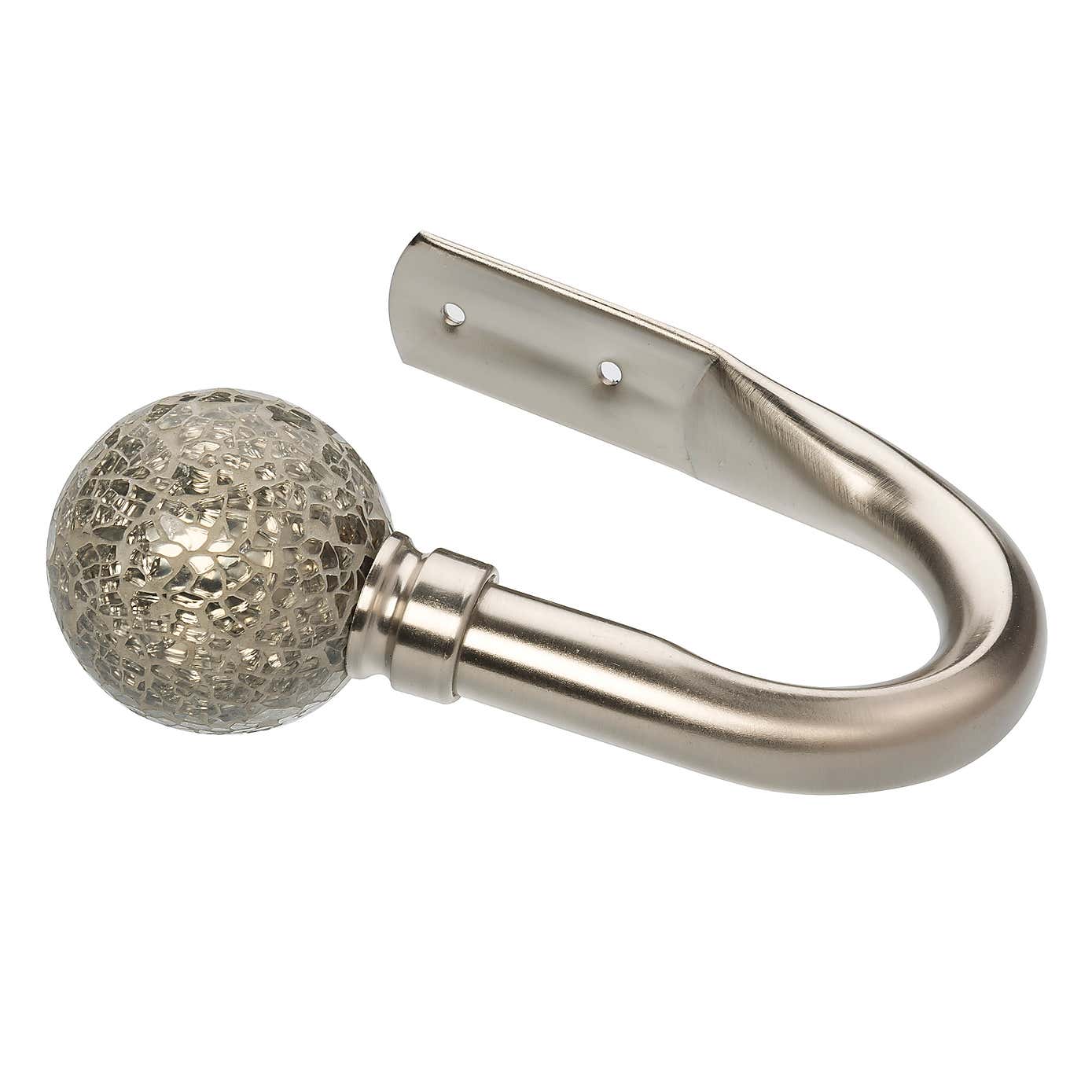 Mosaic Satin Steel Holdbacks