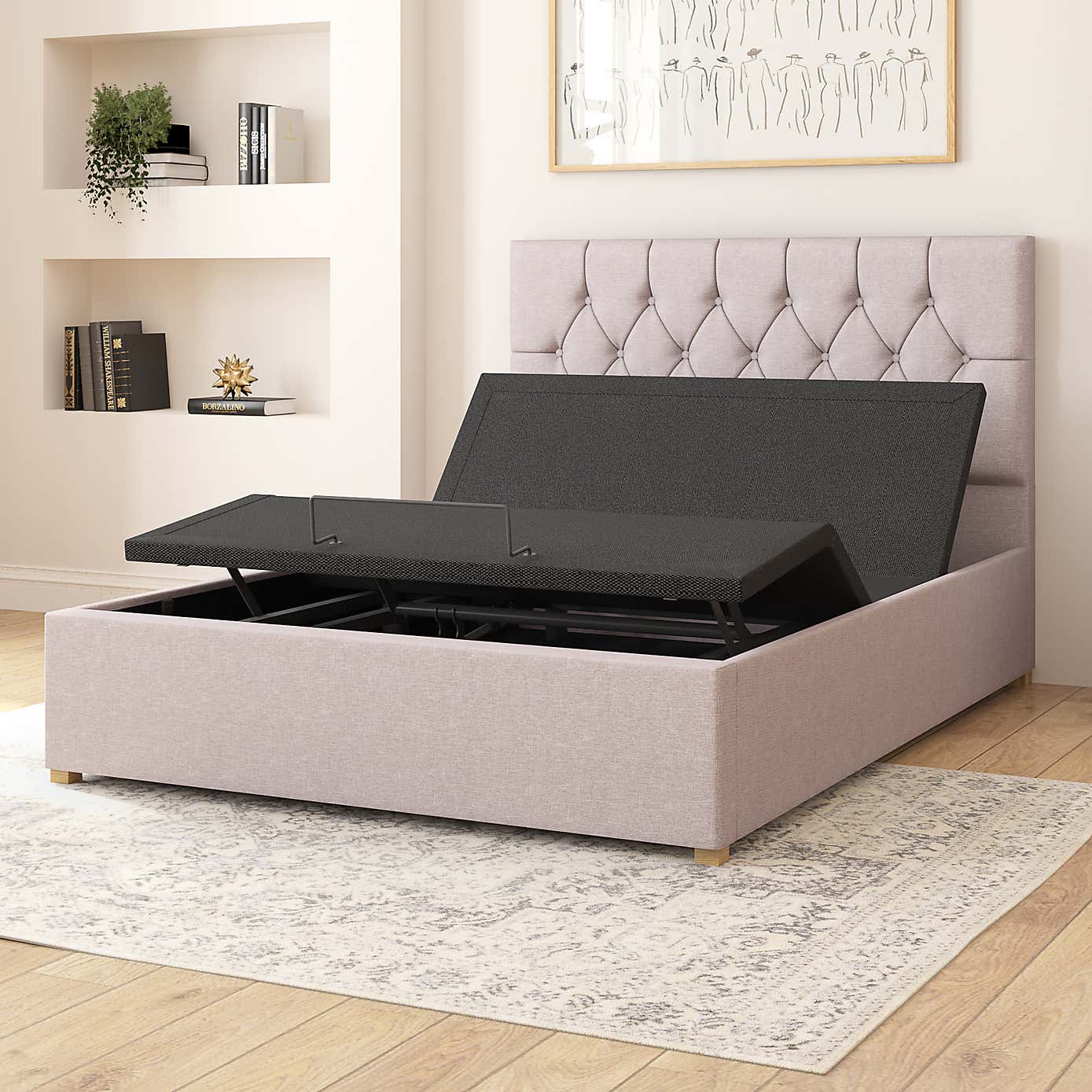 Olivier Eire Linen Adjustable Bed