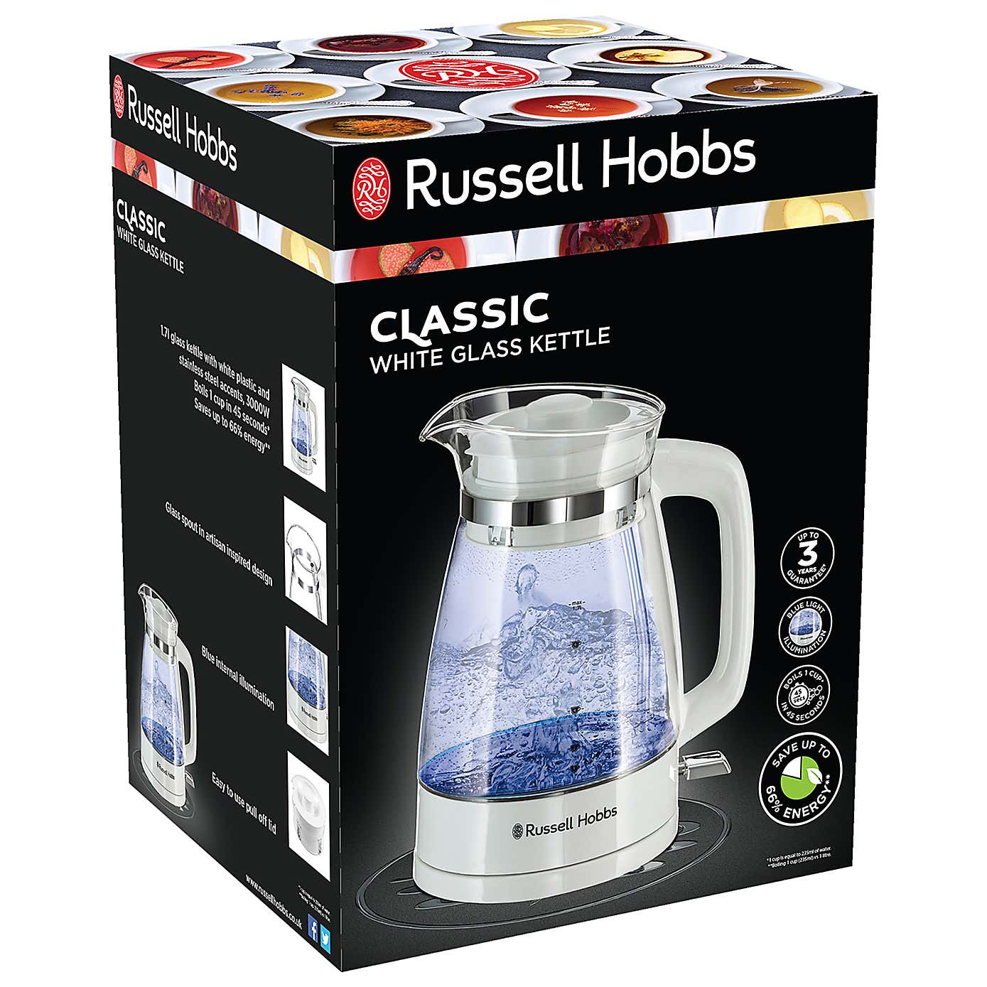 Russell Hobbs Classic 1.7L Glass Kettle