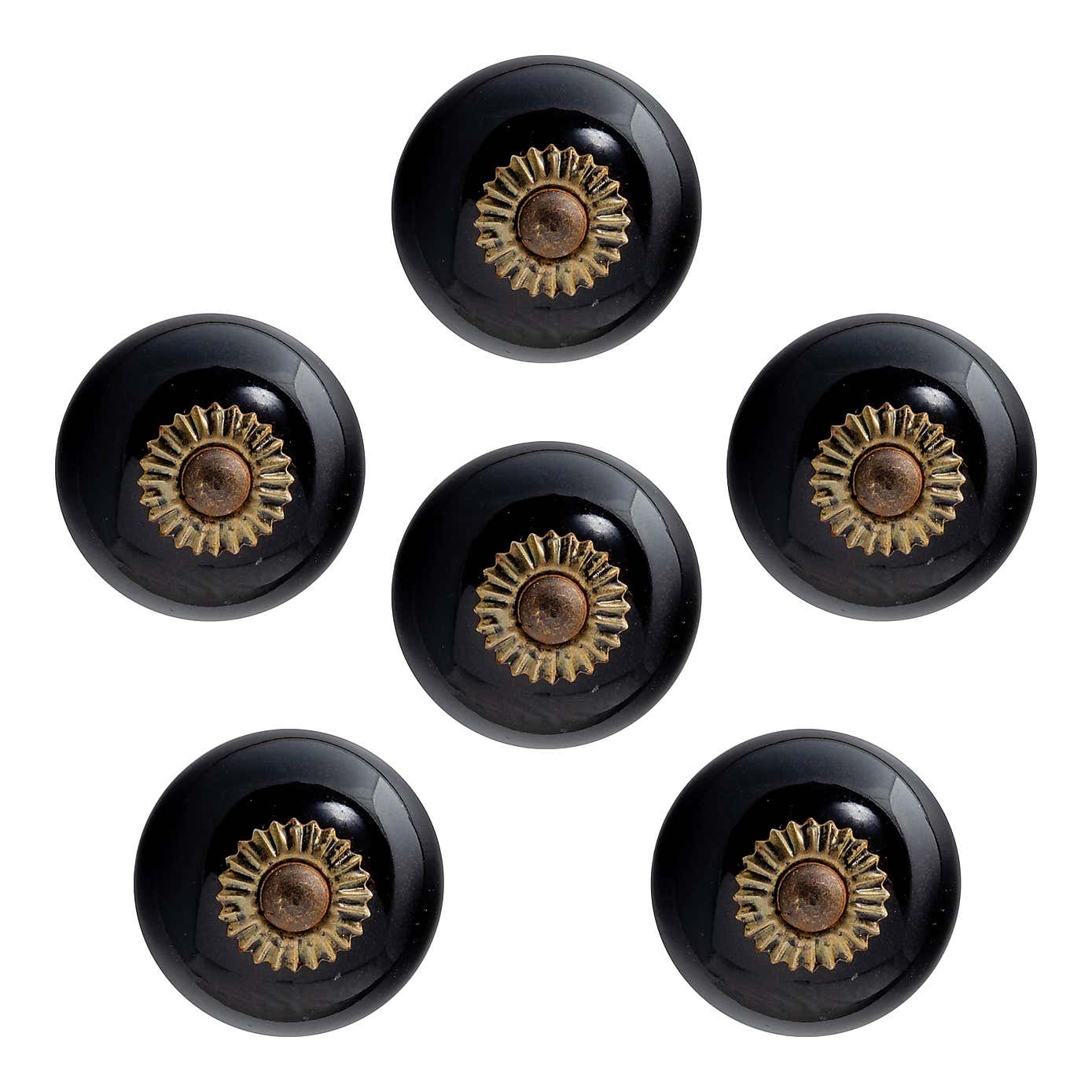 Pack of 6 Nicola Spring Round Drawer Knobs