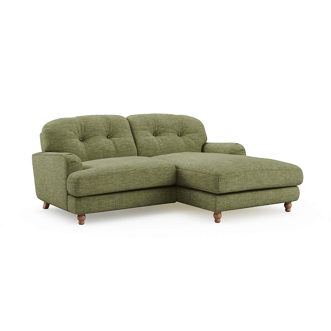 Martha Slub Faux Linen Corner Chaise Sofa